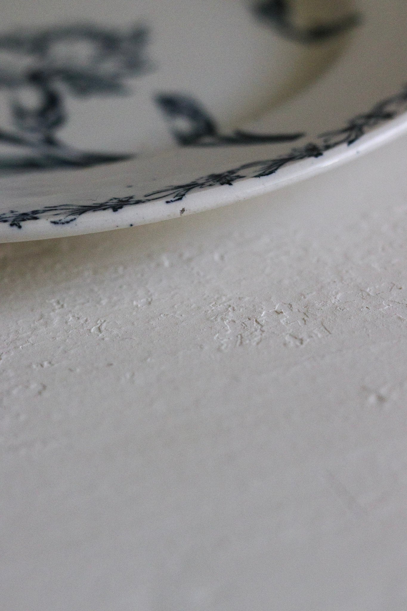 Antique French Transferware Plate with Flowers No.2