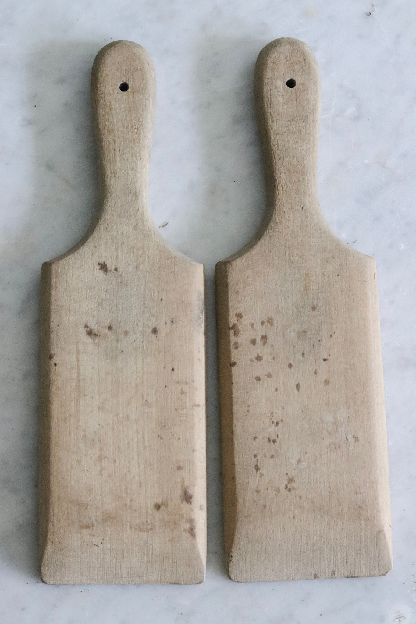 Pair of Vintage English Wooden Butter Pats