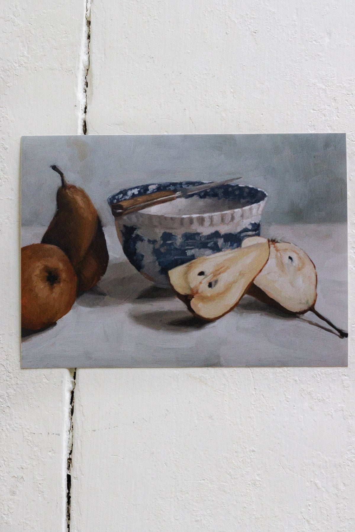 Bosc Pears And Transferware Bowl Print