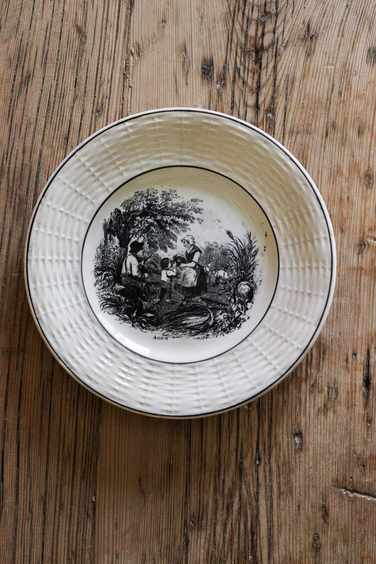 Antique French Transferware Plate