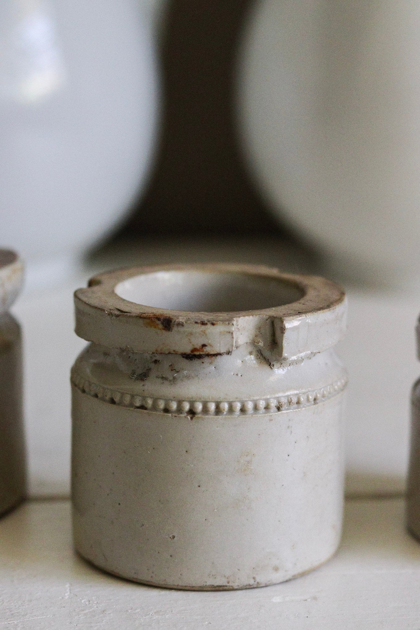 Antique English Caviar Pots - Set of Three