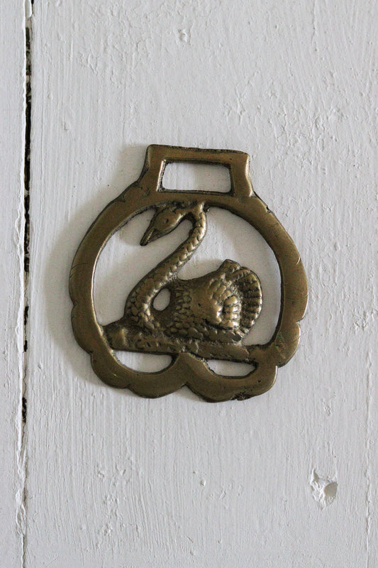 English Horse Brass - Swan