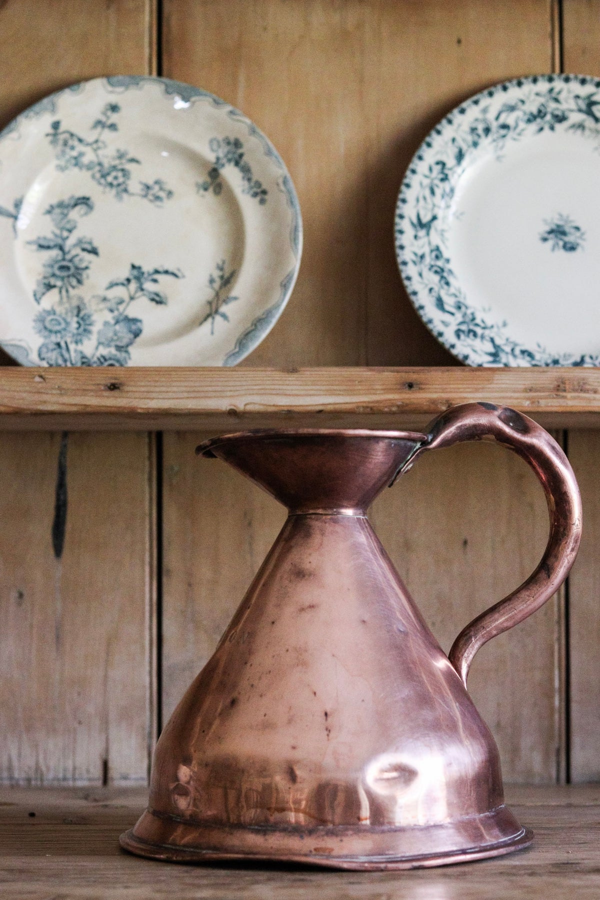 Antique English Copper Half Gallon Measuring Jug