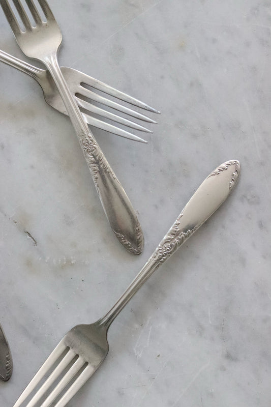 Vintage Silver Plated Dinner Forks - Set of Four