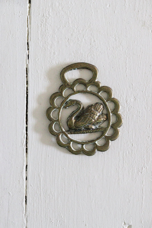English Horse Brass - Swan
