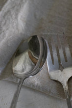 Load image into Gallery viewer, Vintage French Monogrammed Kitchen Towel &amp; Vintage Serving Pieces
