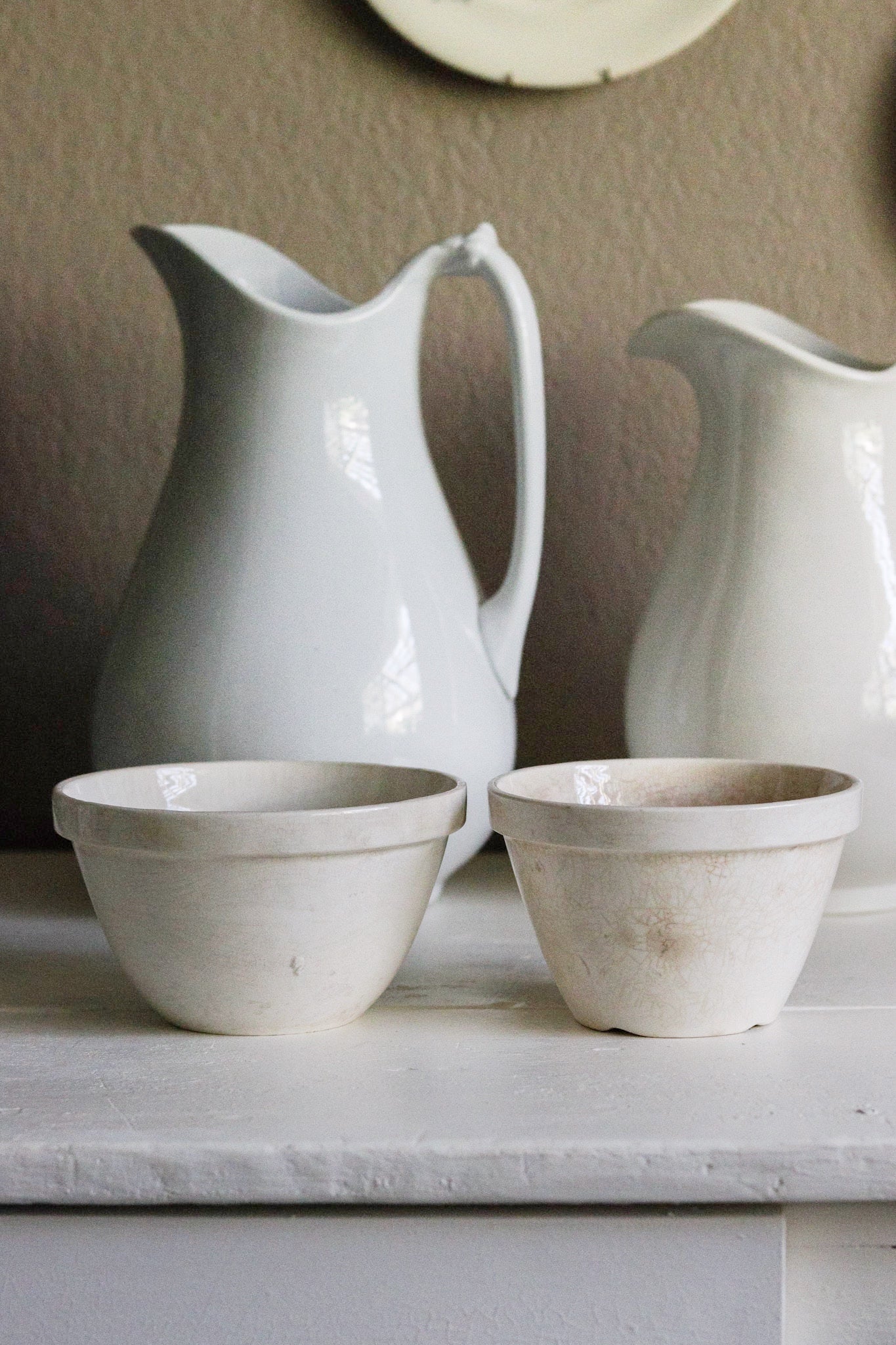 Pair of Vintage English Pudding Bowls