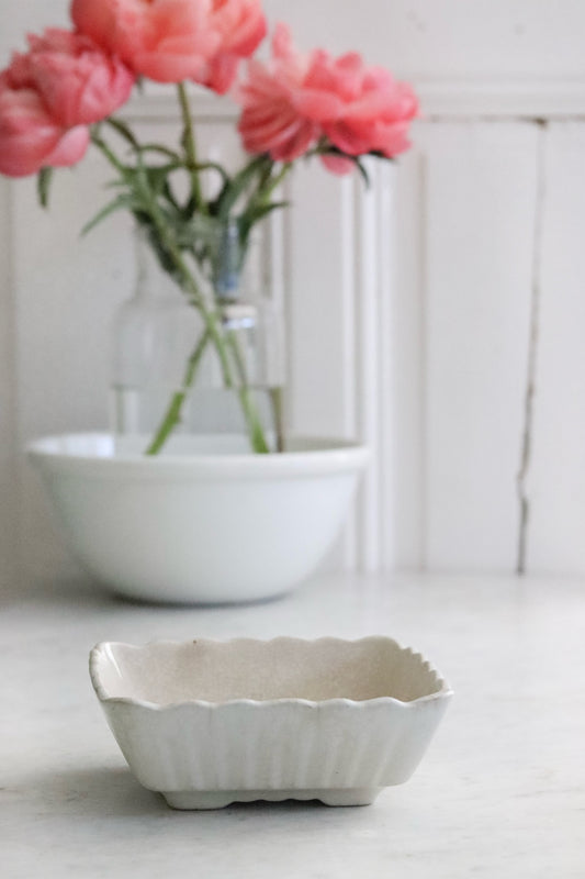 Antique Ironstone Ladyfinger Bowl
