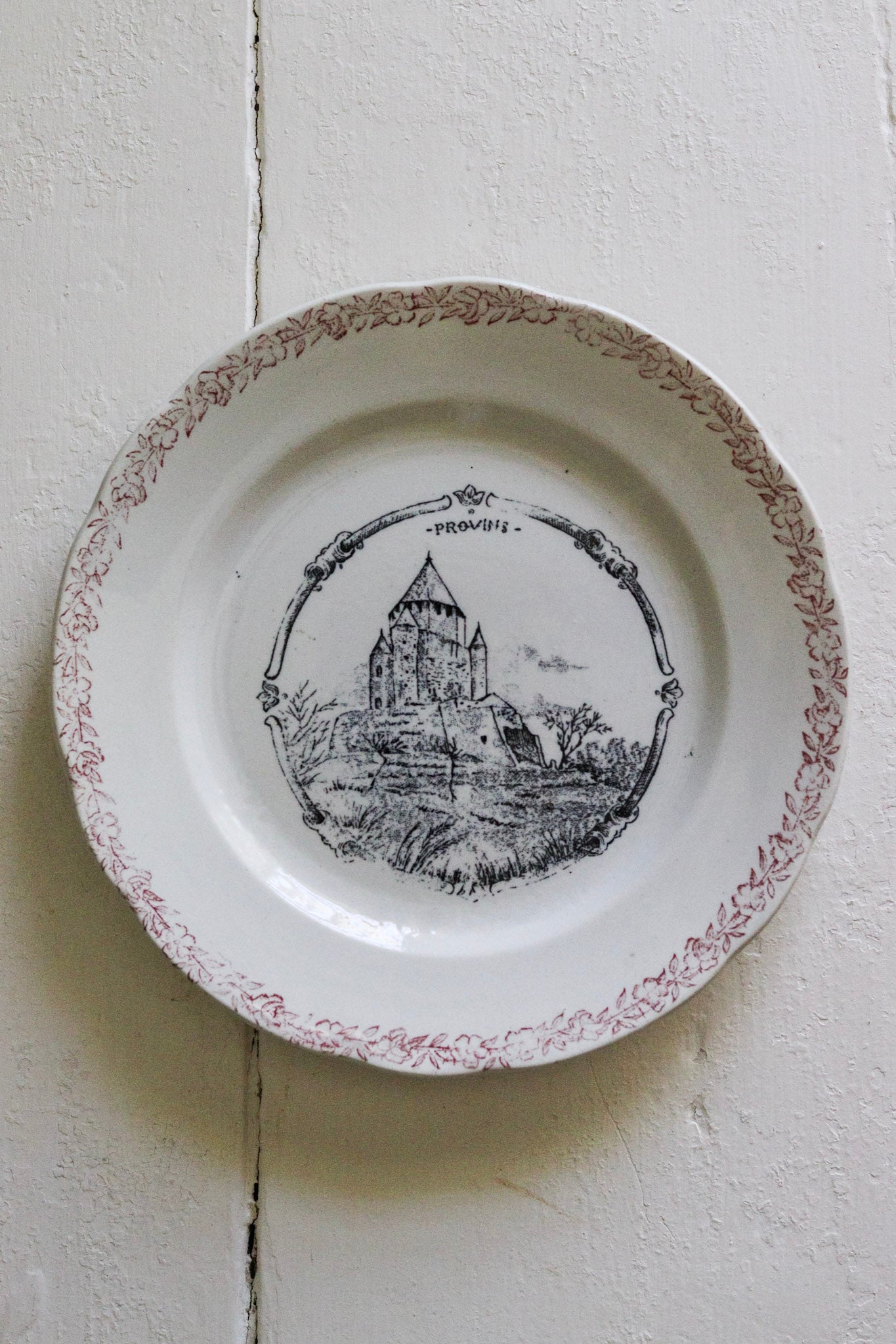 Antique French Transferware Plate  - Provins