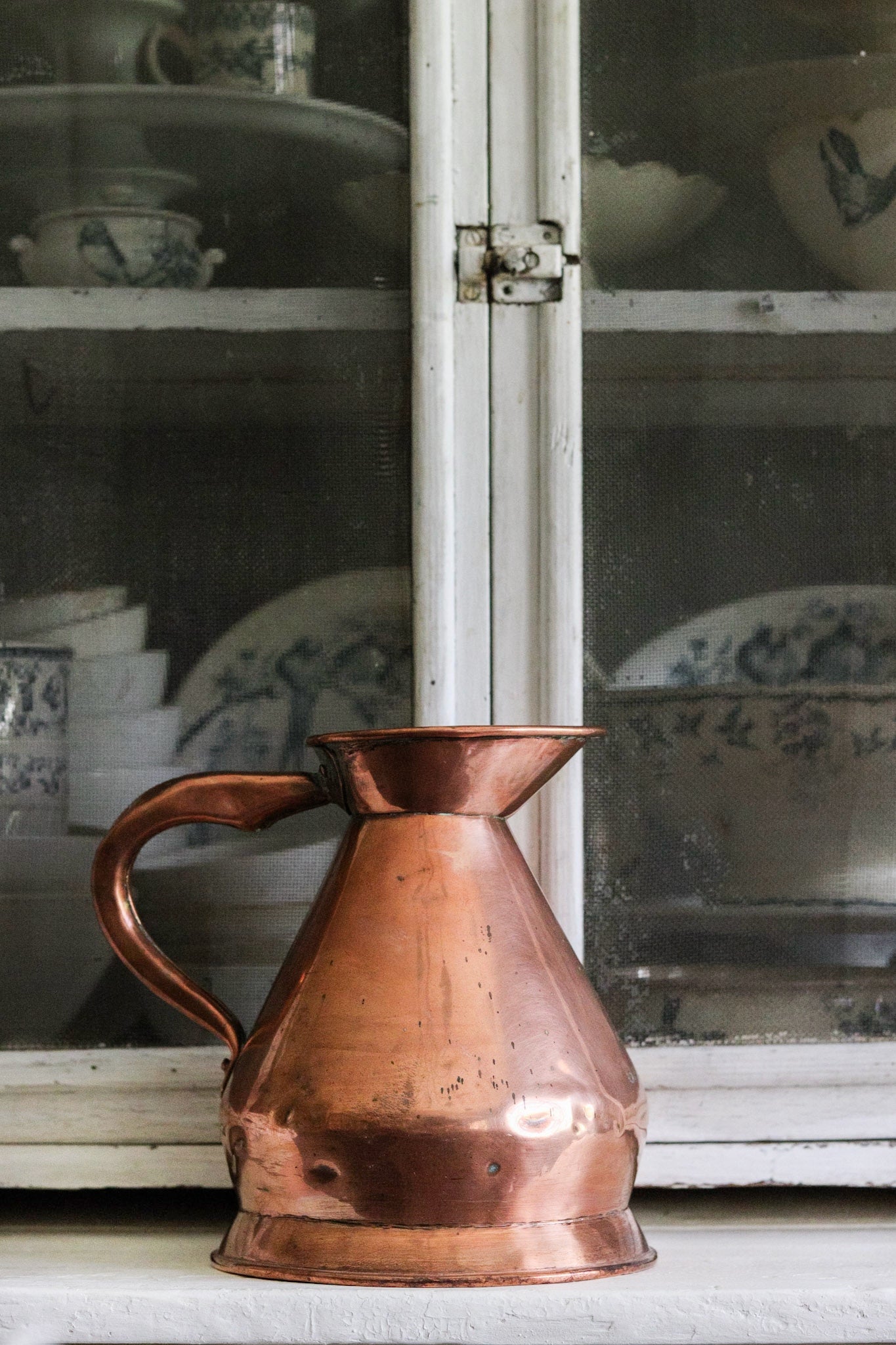 Antique English Copper Half Gallon Measuring Jug