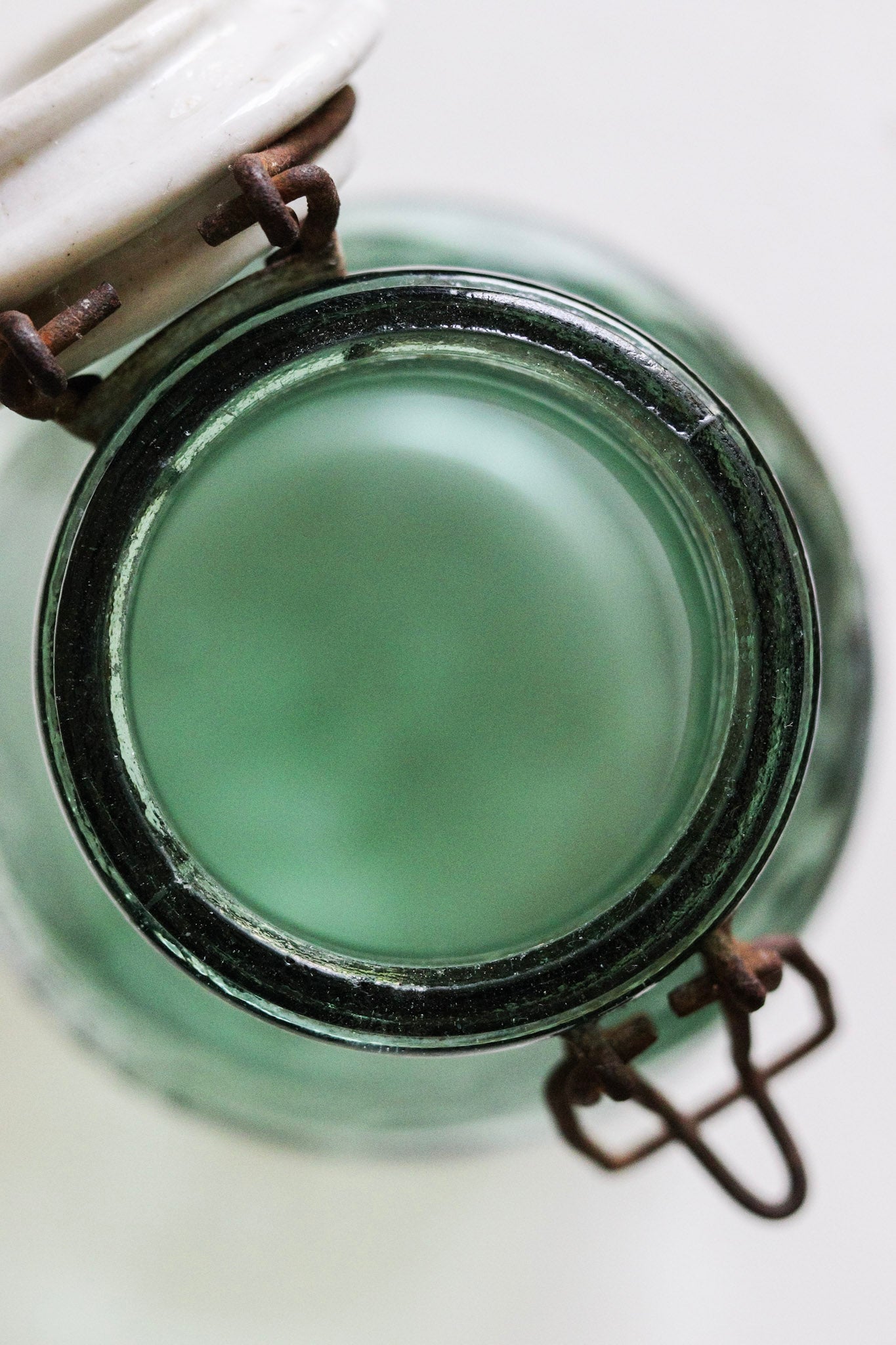 Extra Large Vintage French Canning Jar with Porcelain Top