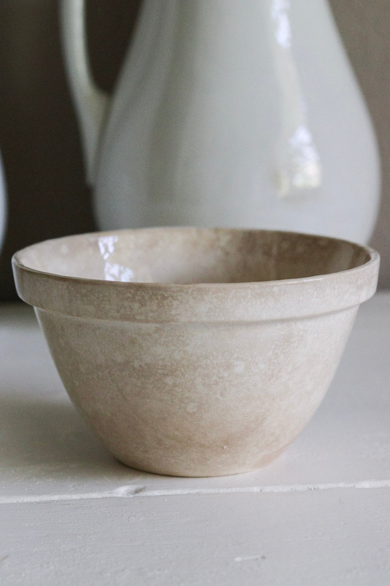 Stained Vintage English Pudding Bowl