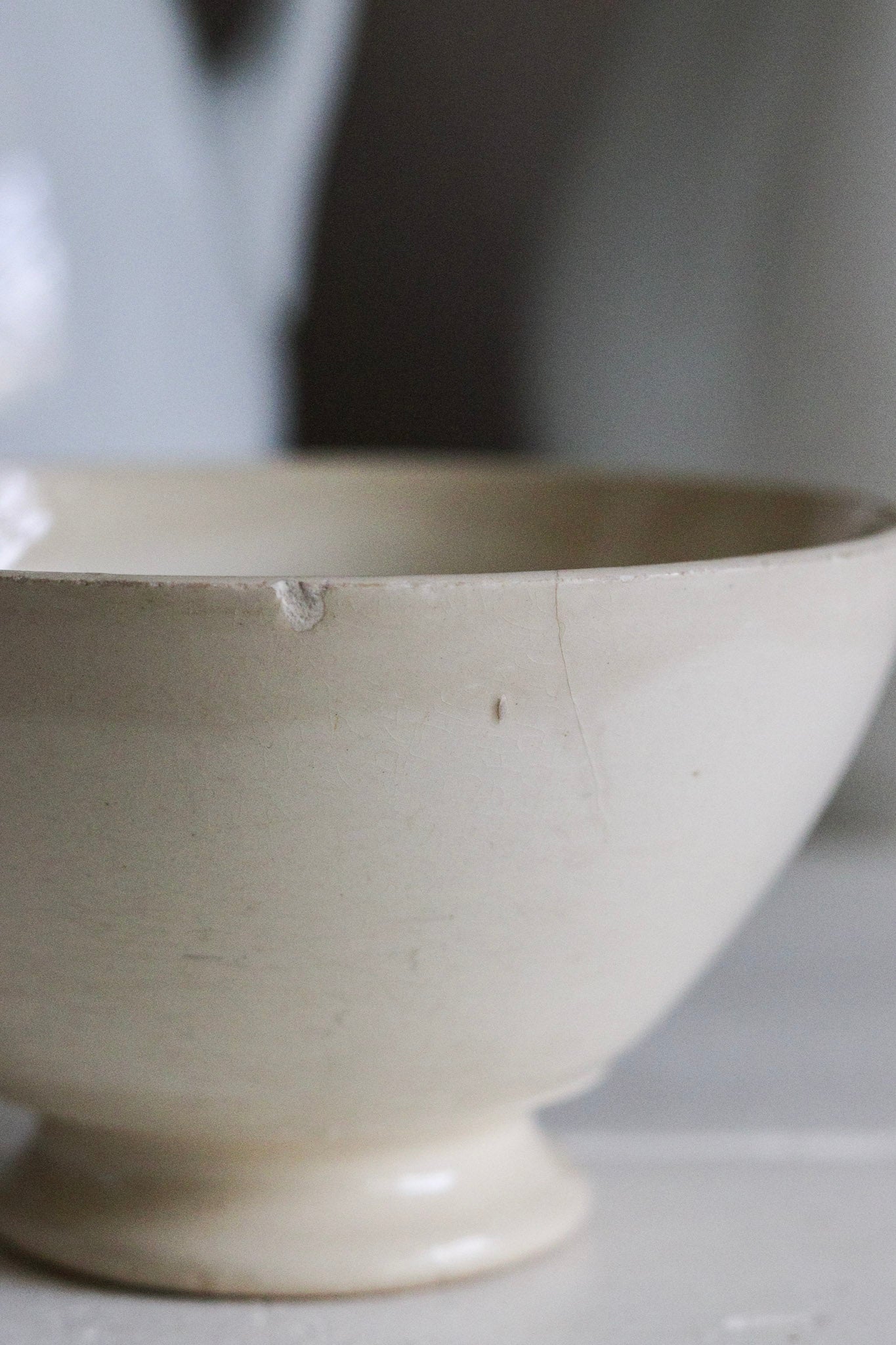 Antique French Café Bowl - See Description