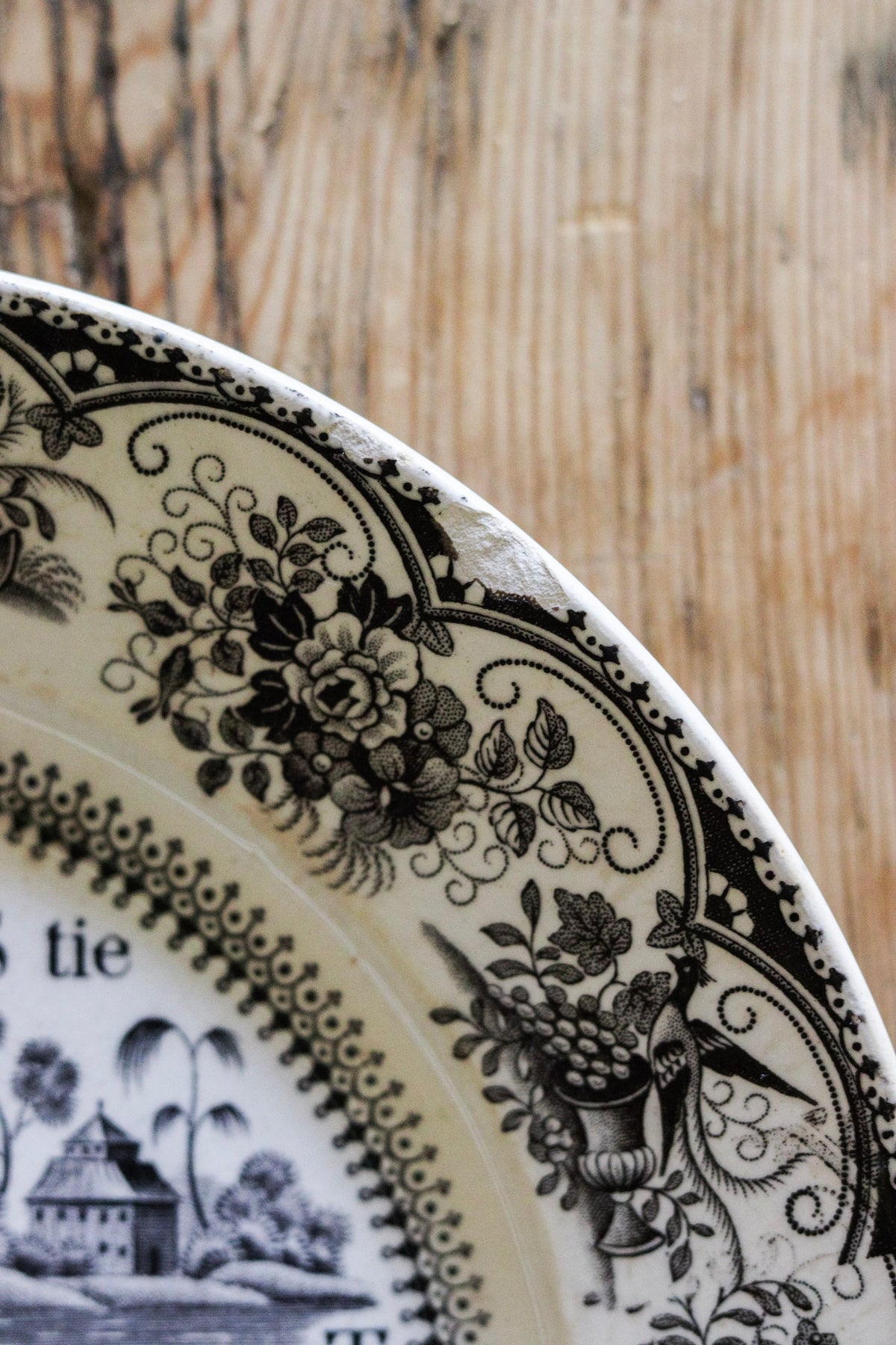 Antique French Transferware Plate