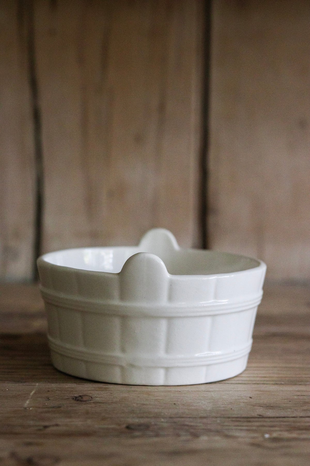 Vintage Dutch Banded Barrel Dish