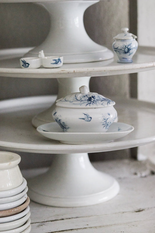 Antique French Dînette Set Transferware Saucier No. 1