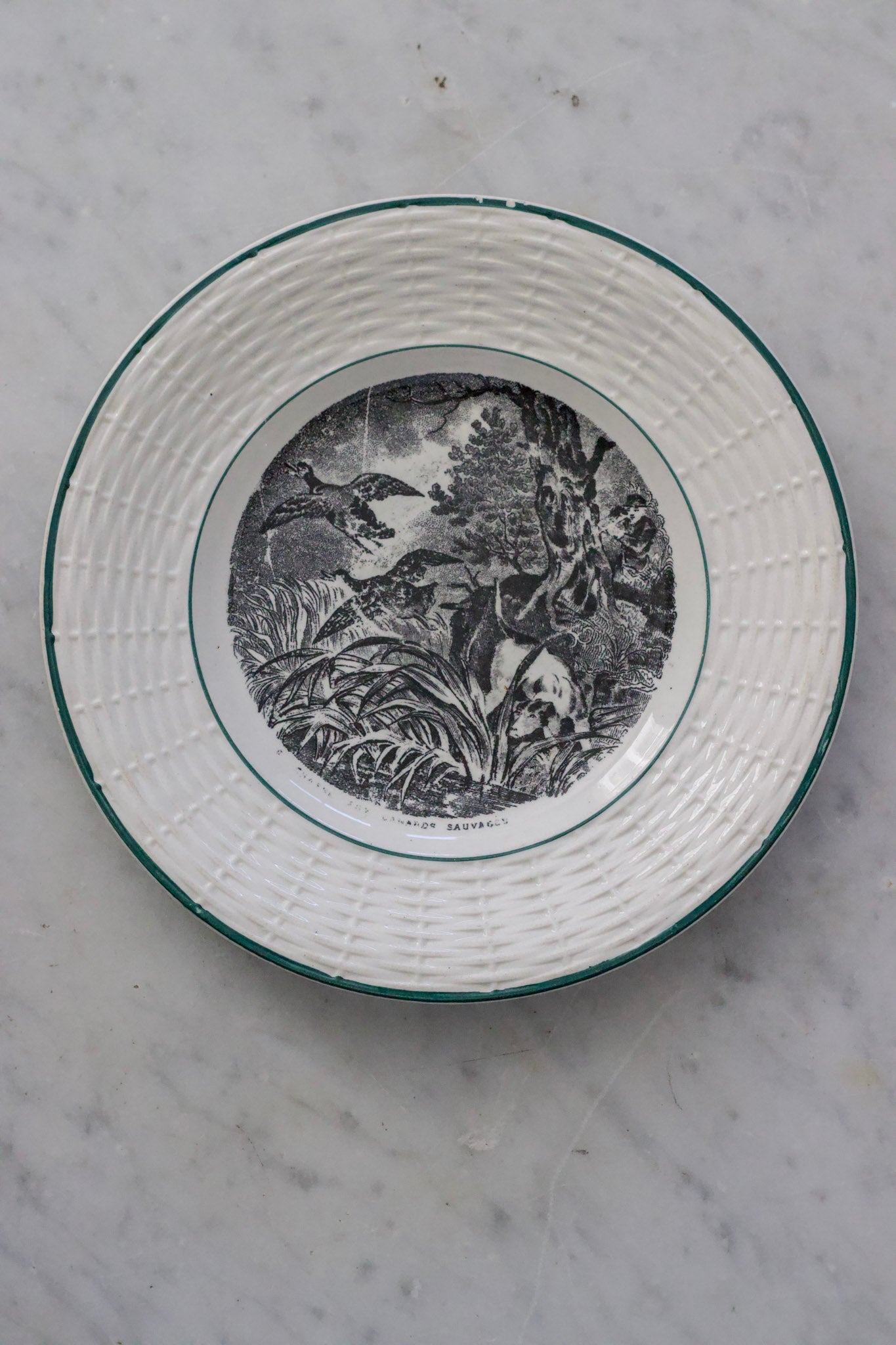 Antique French Transferware Plate