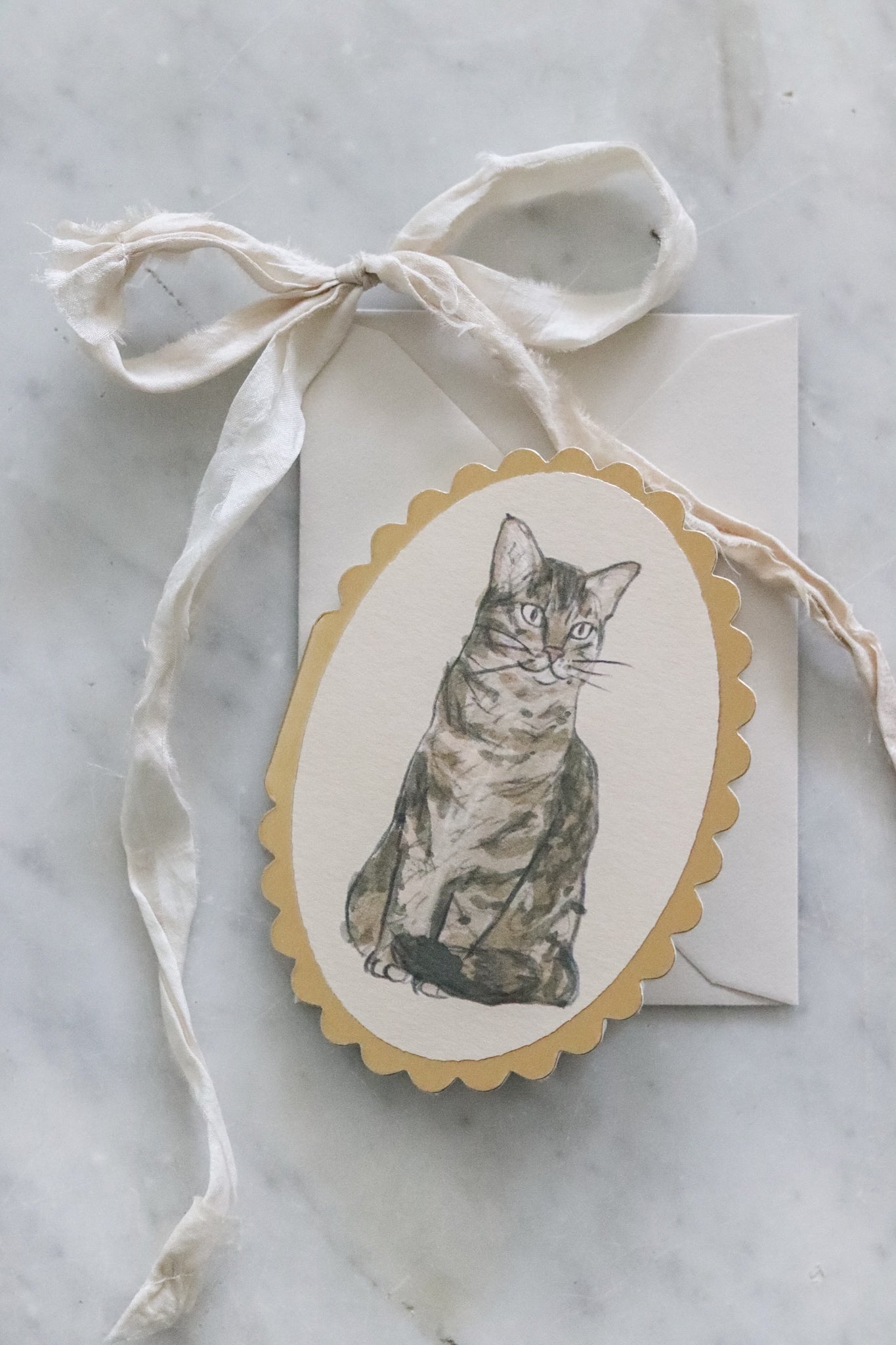 Cat Mini Card Tabby Cat Mini Card – The Tattered Magnolia