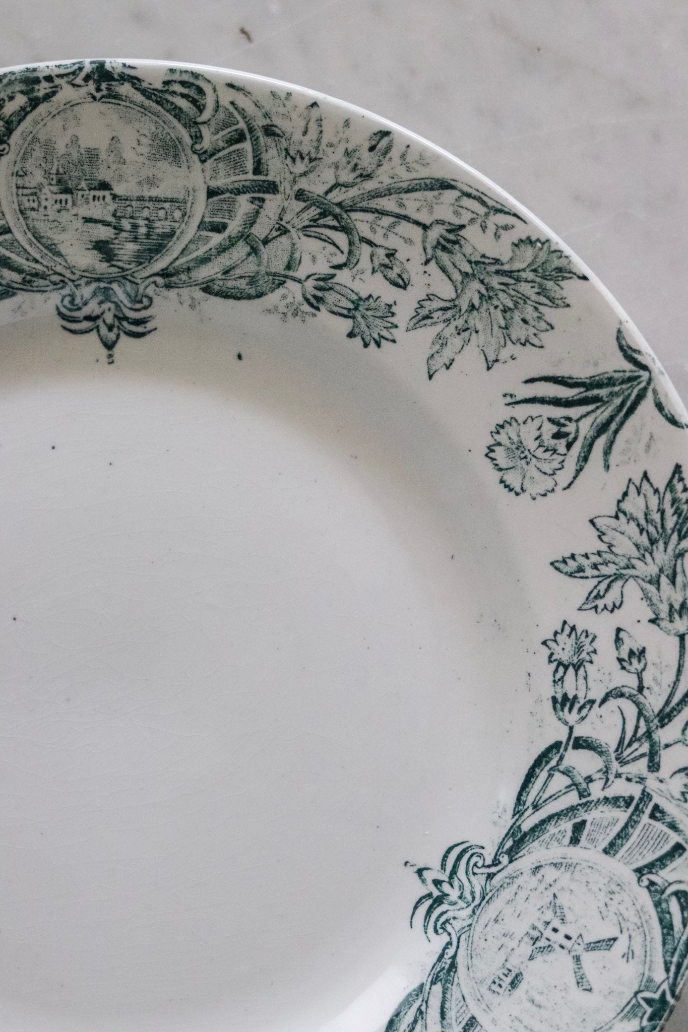 Antique French Transferware Plate