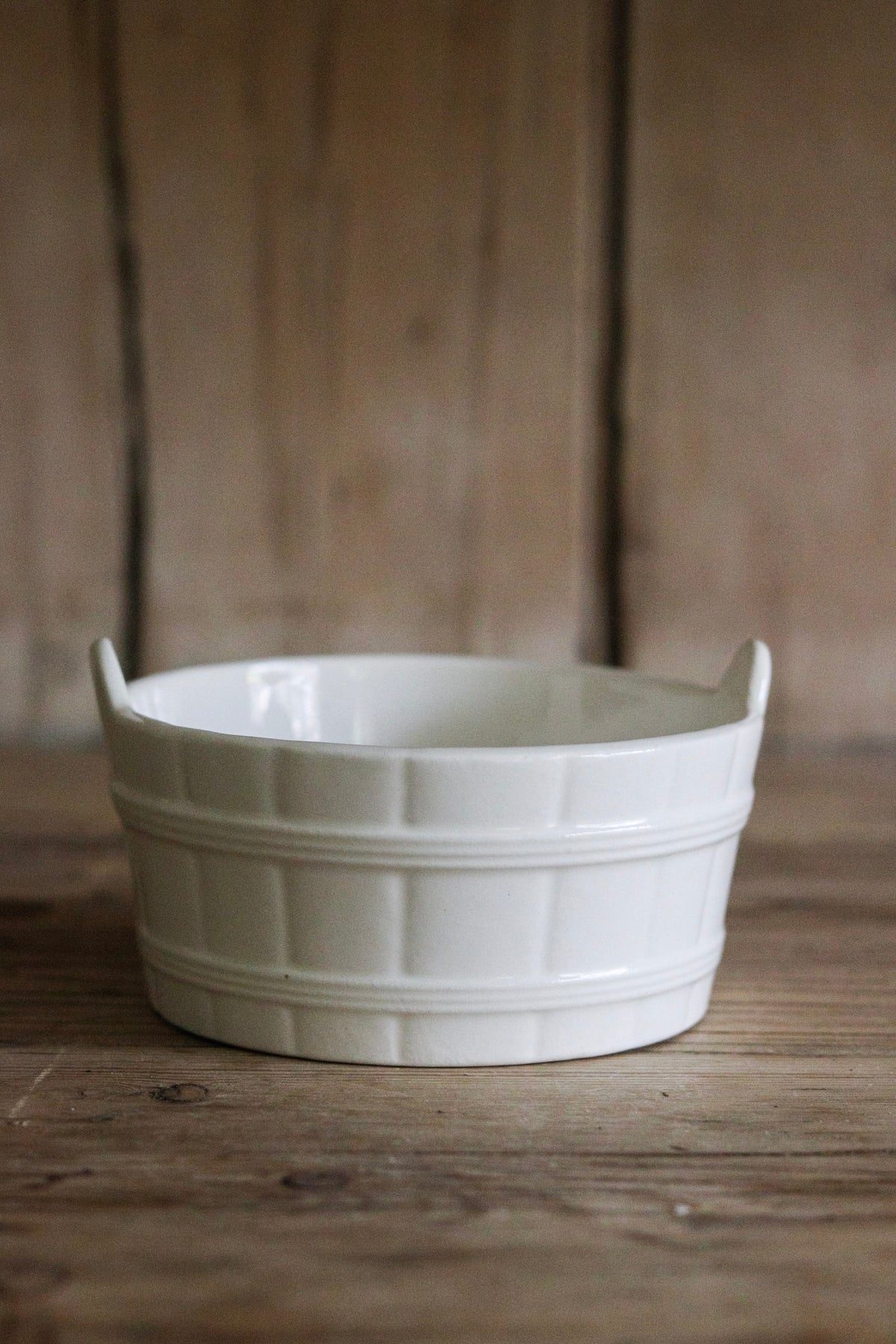 Vintage Dutch Banded Barrel Dish