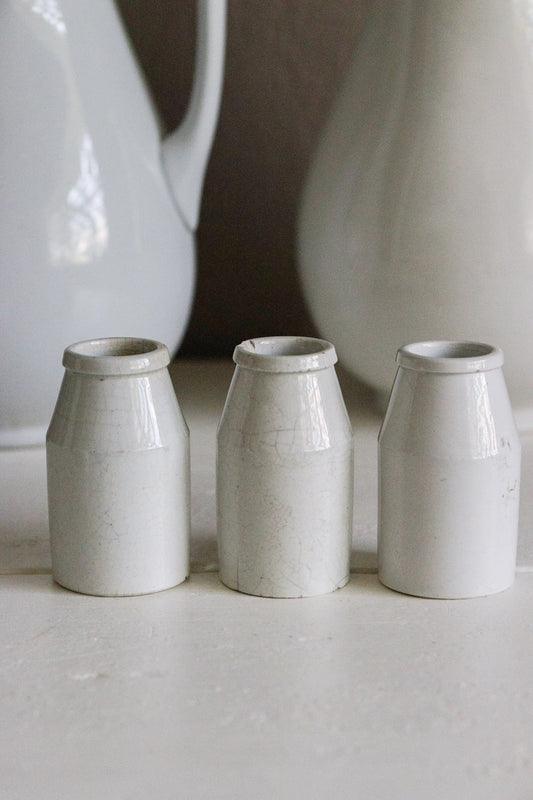 Antique English Churn Pots - Set of Three