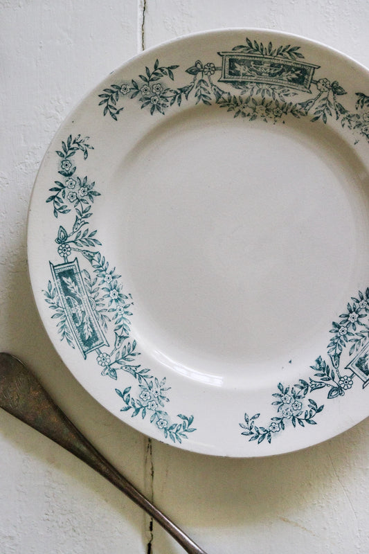 Antique French Transferware Plate