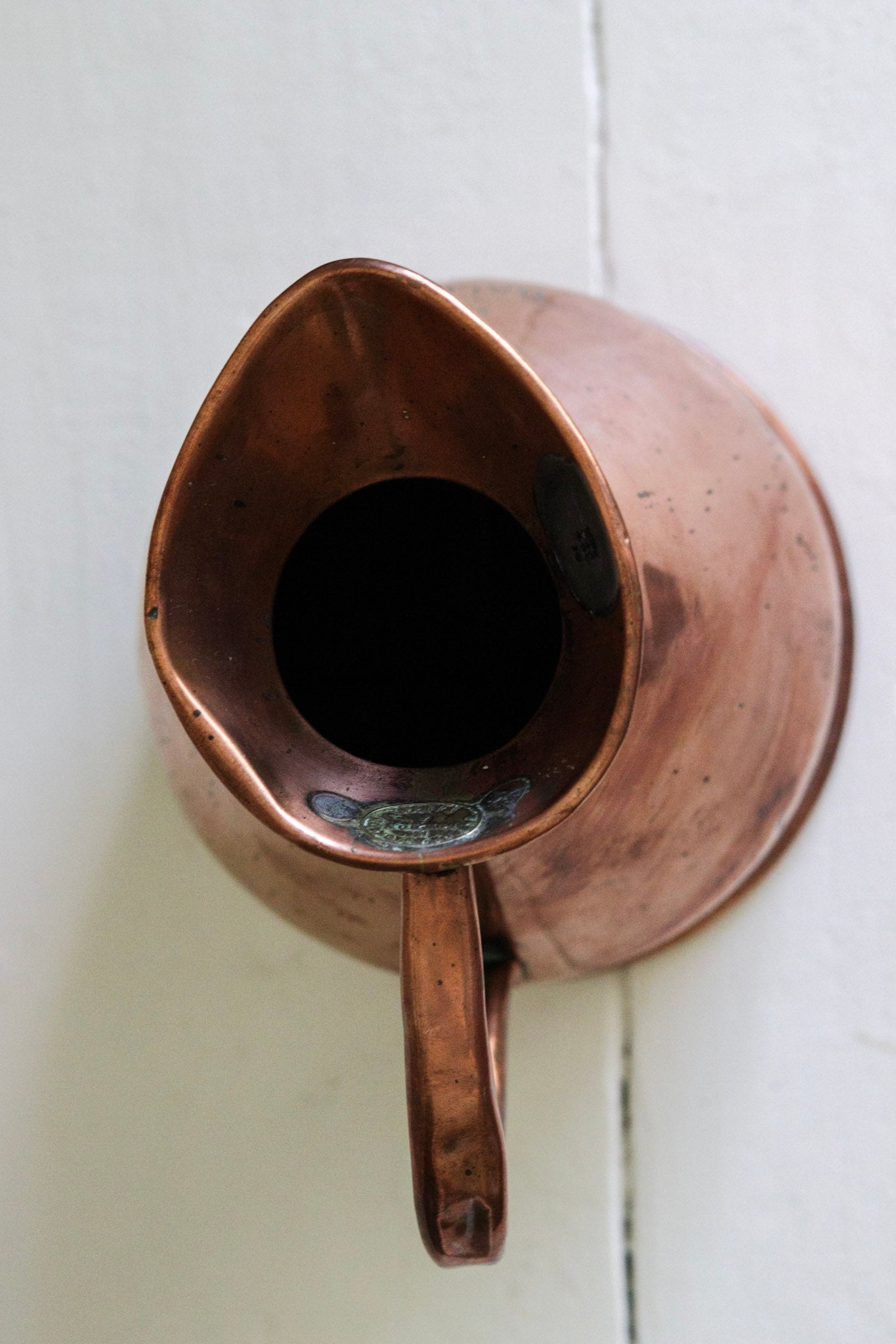 Antique English Copper Half Gallon Measuring Jug