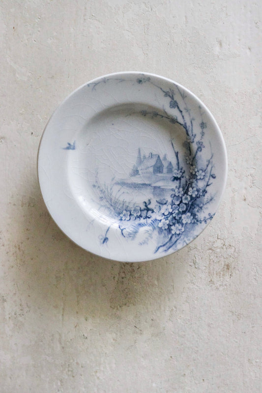 Antique French Dînette Set Transferware Cake Plate No. 3