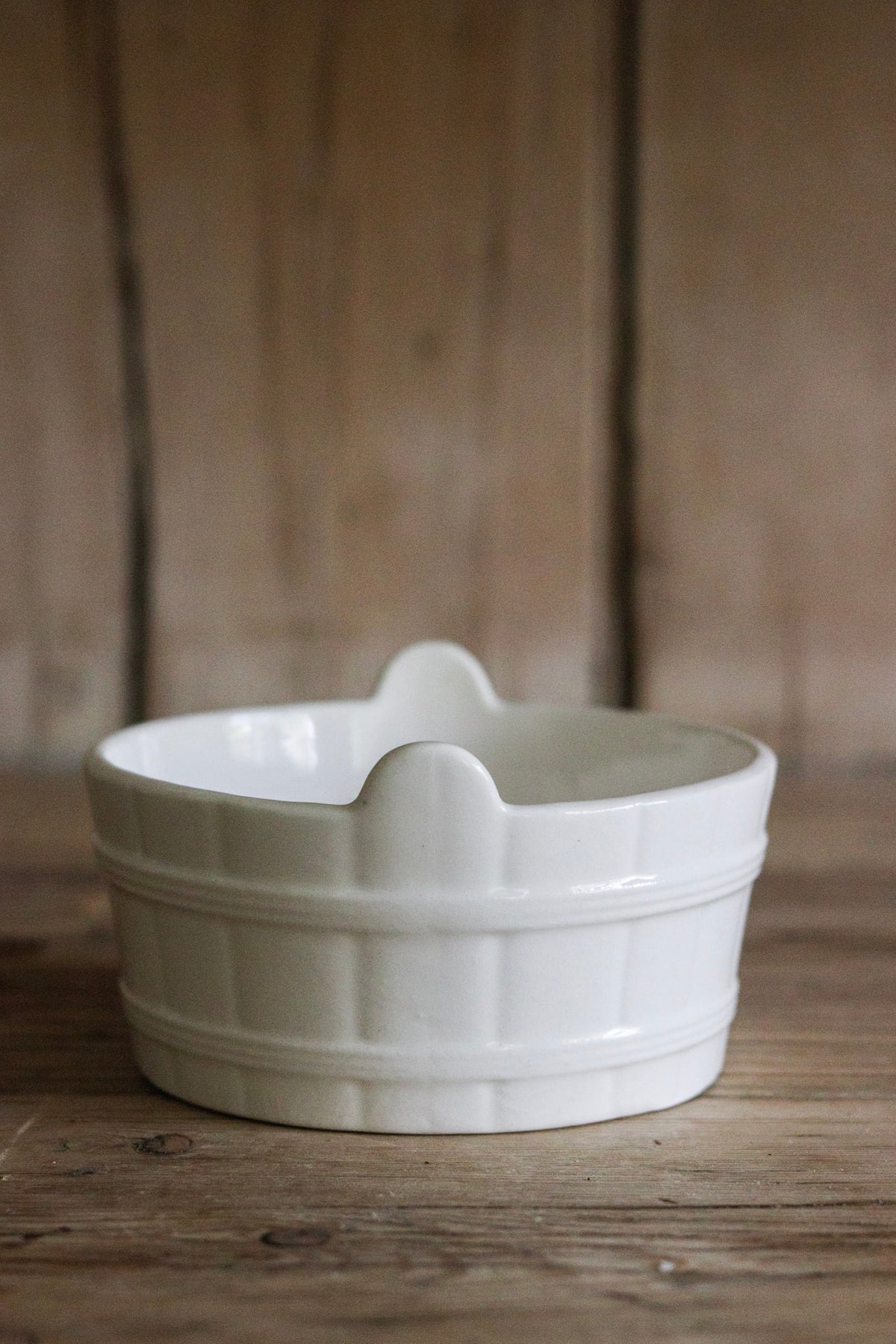 Vintage Dutch Banded Barrel Dish