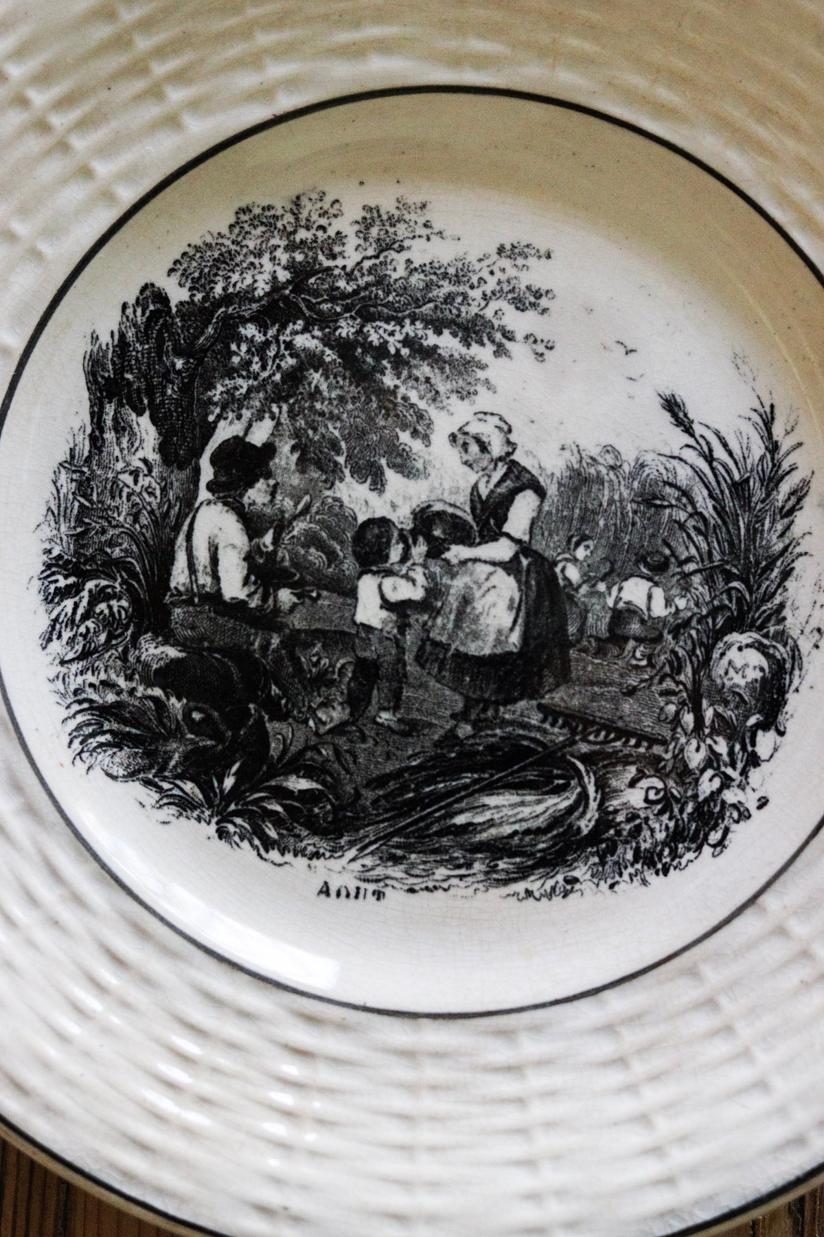 Antique French Transferware Plate