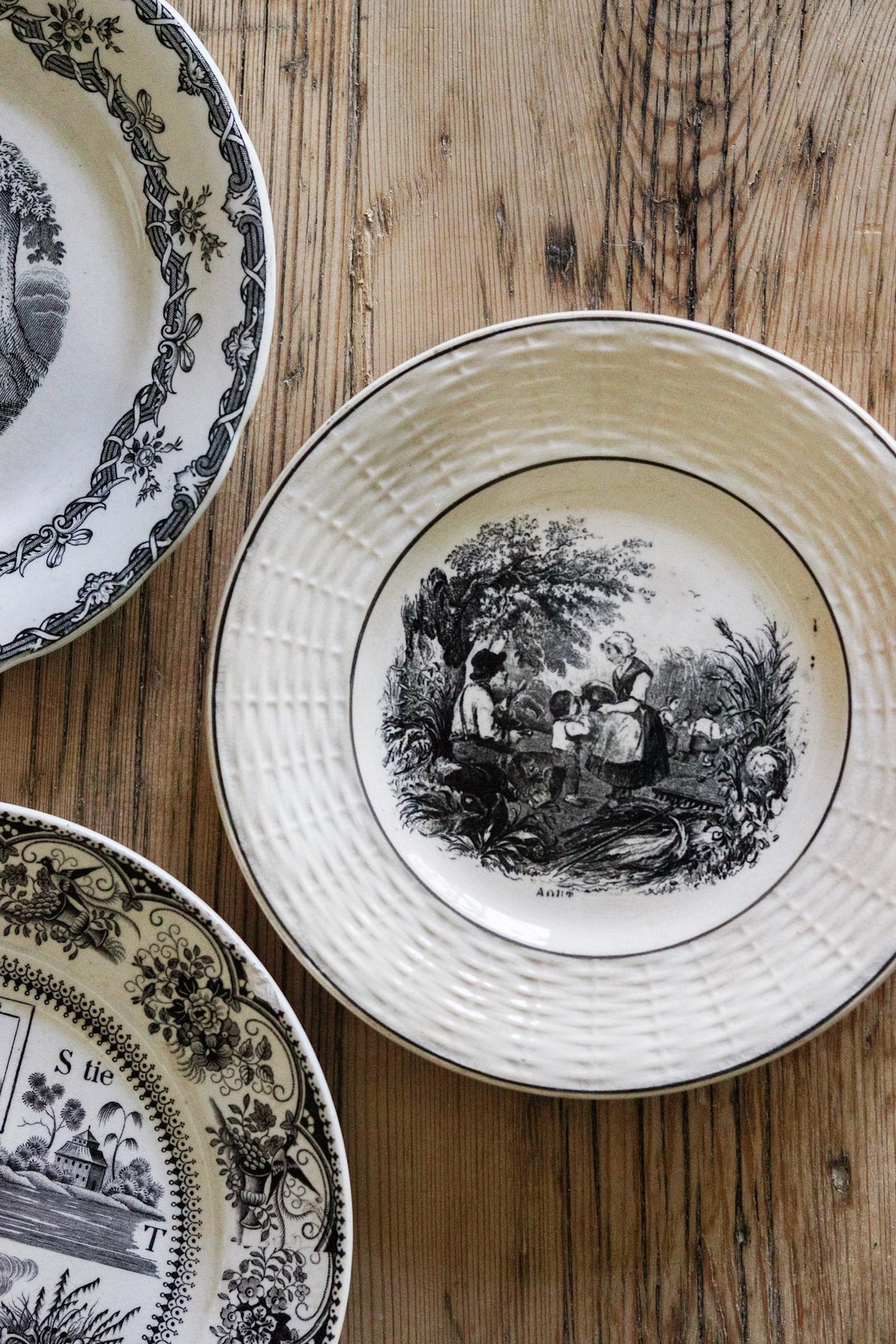 Antique French Transferware Plate