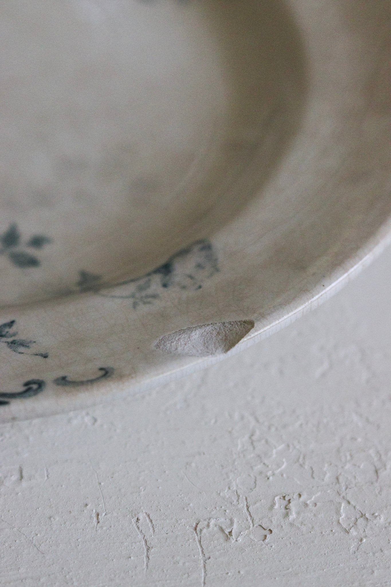 Antique English Transferware Platter with Flowers