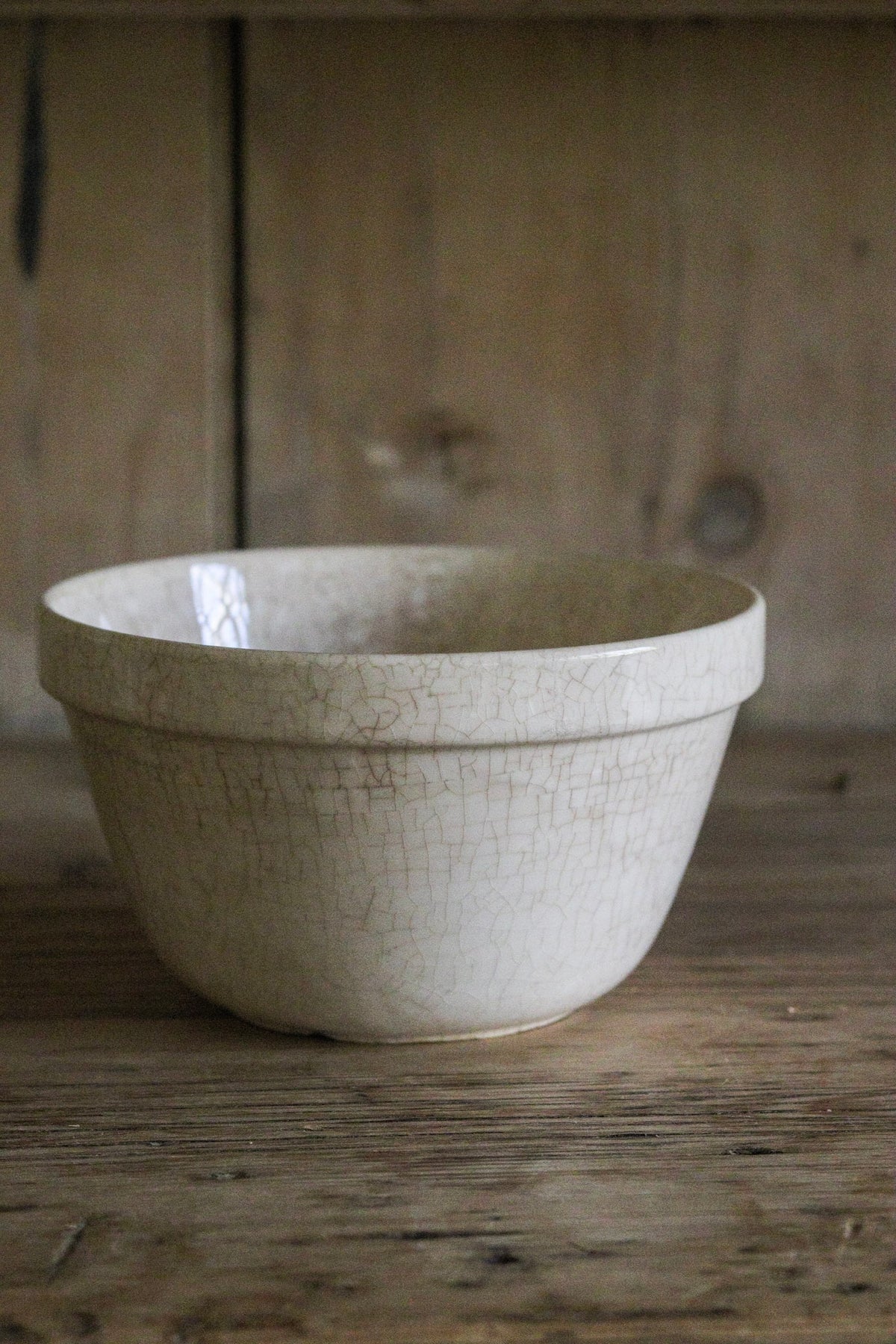 Stained Vintage English Pudding Bowl
