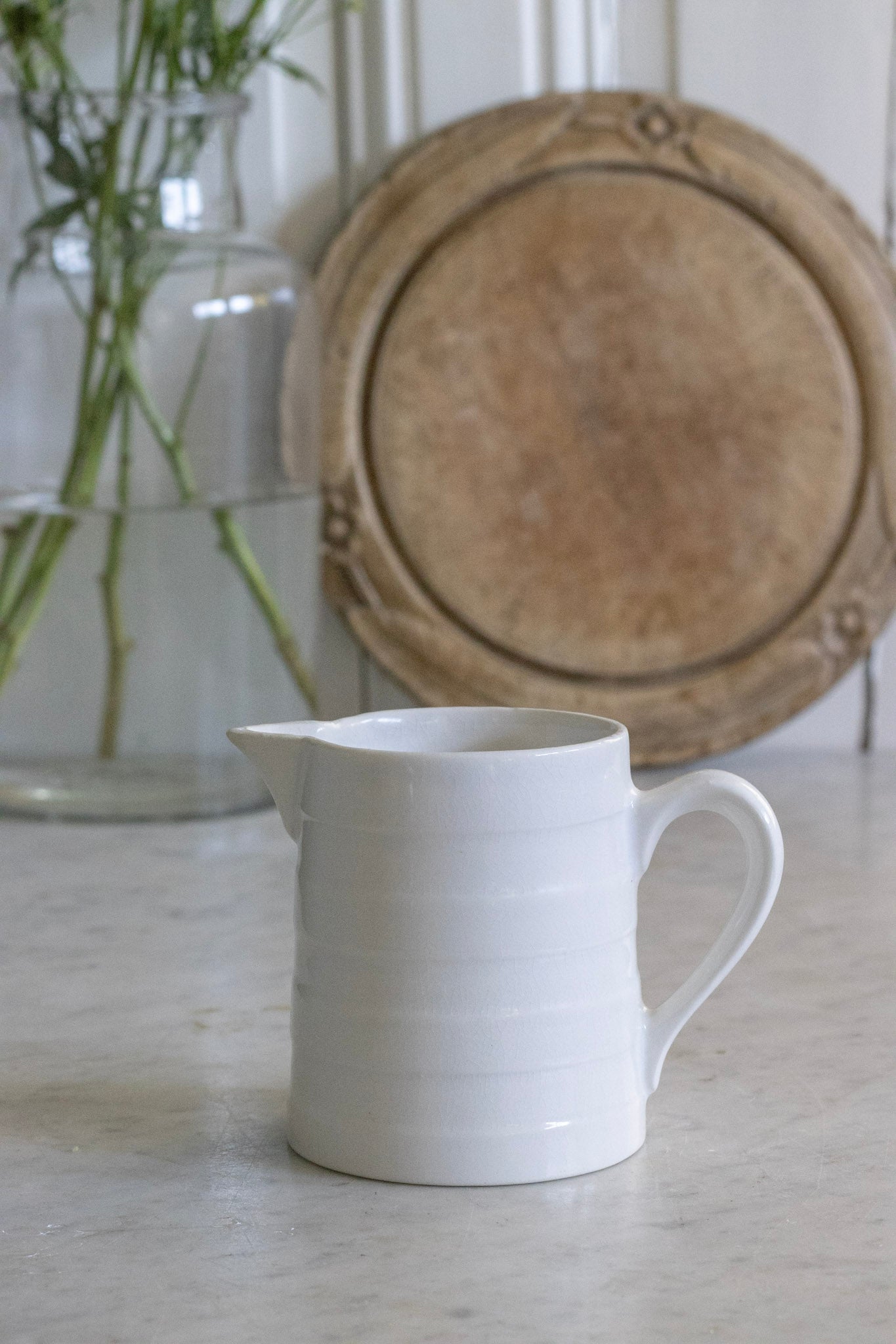 Vintage Banded French Ironstone Pitcher