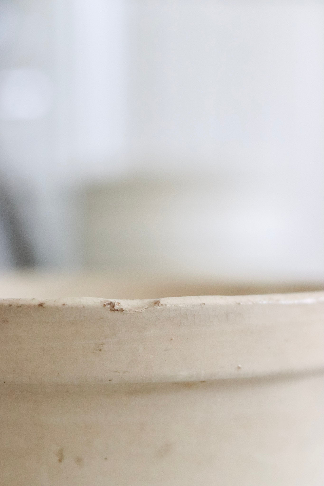 Stained Vintage English Pudding Bowl