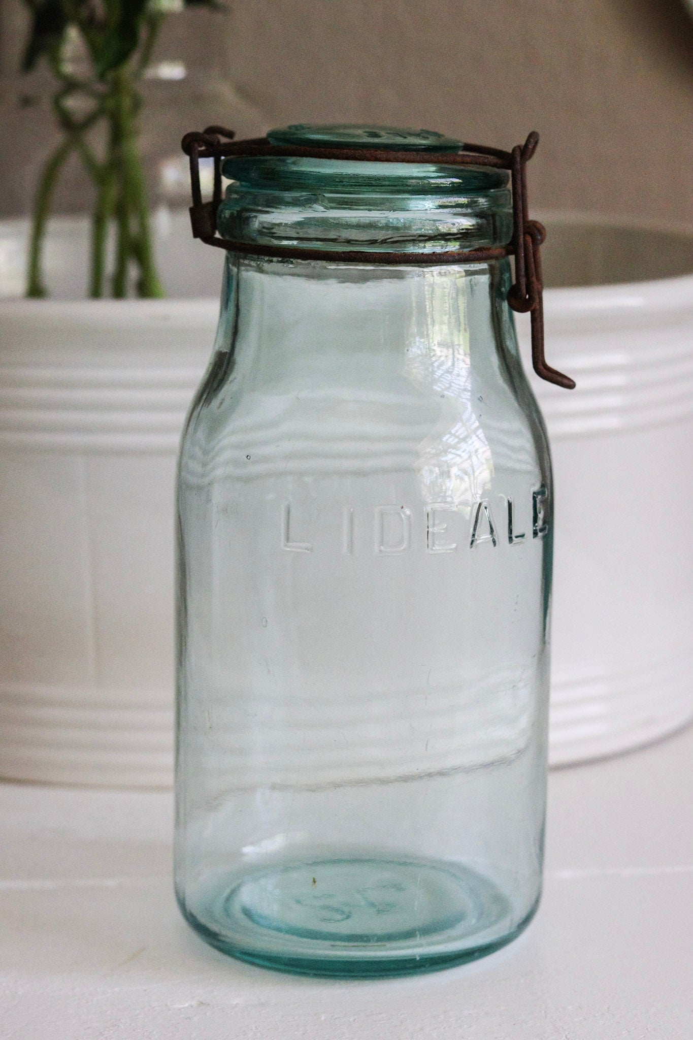 Extra Large Vintage French L'Ideale Canning Jar