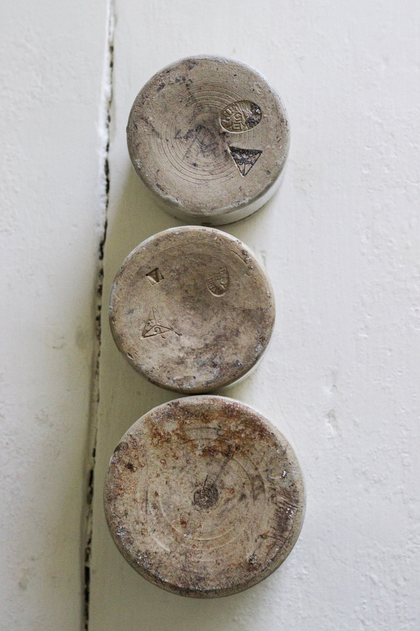 Antique English Caviar Pots - Set of Three