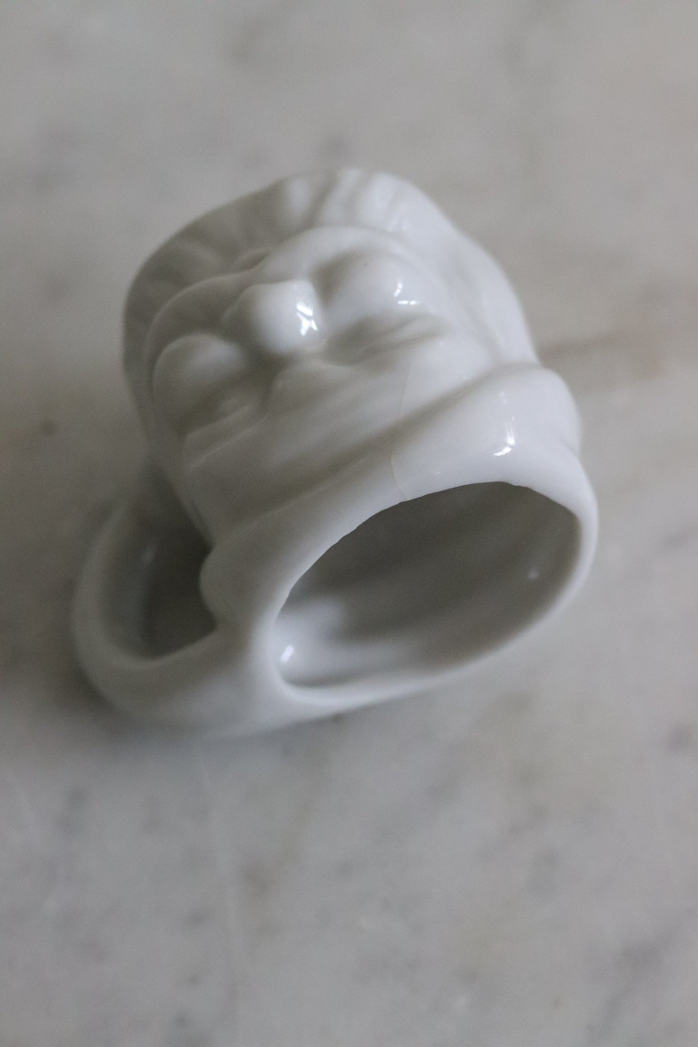 Mini Vintage Santa Mug with Vintage Bottle Brush Tree