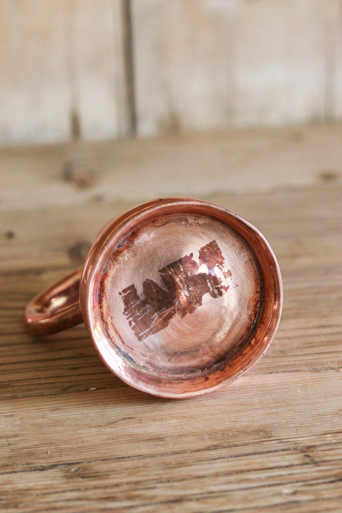 Antique English Copper Gill Measuring Jug