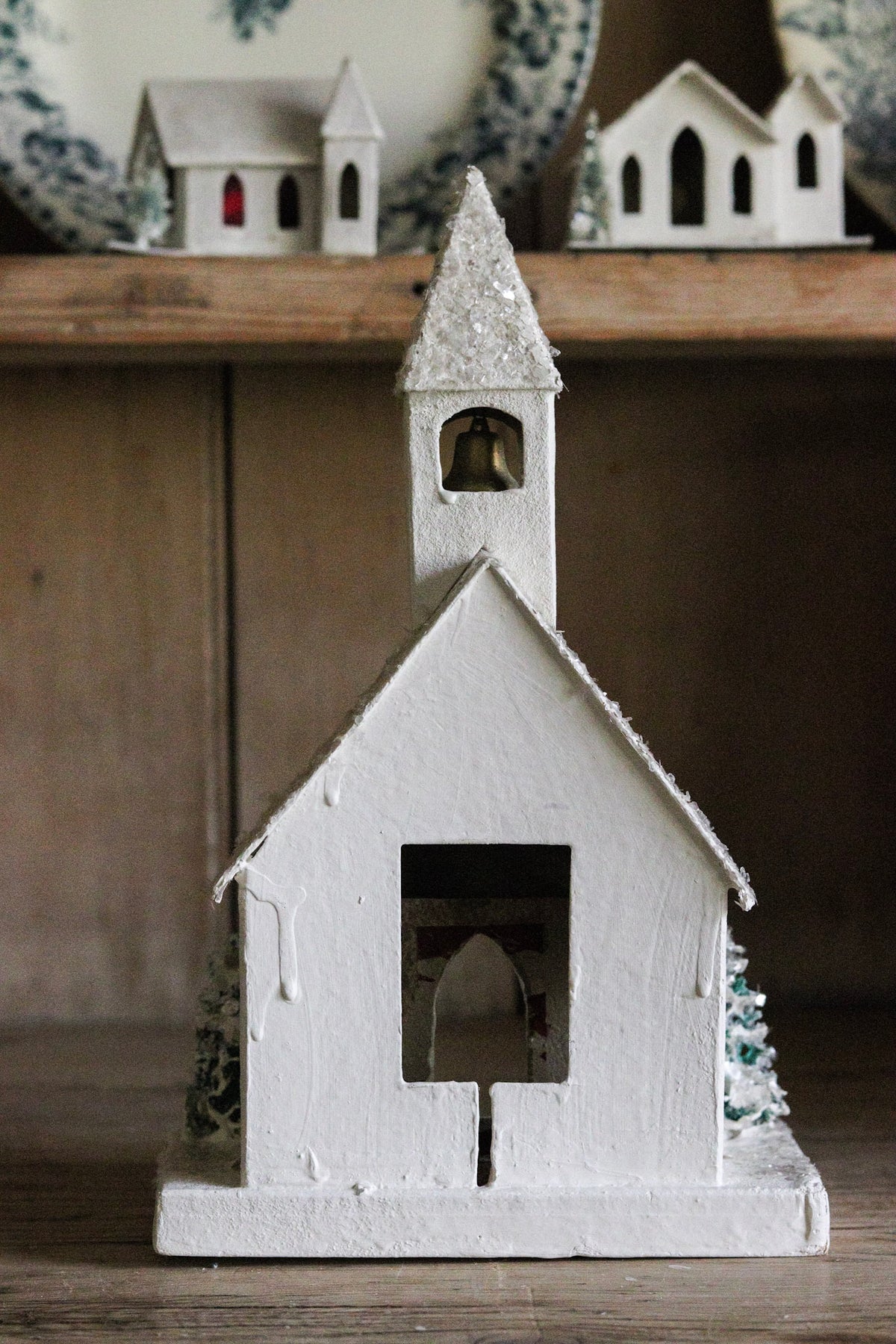 Large Vintage Putz Church