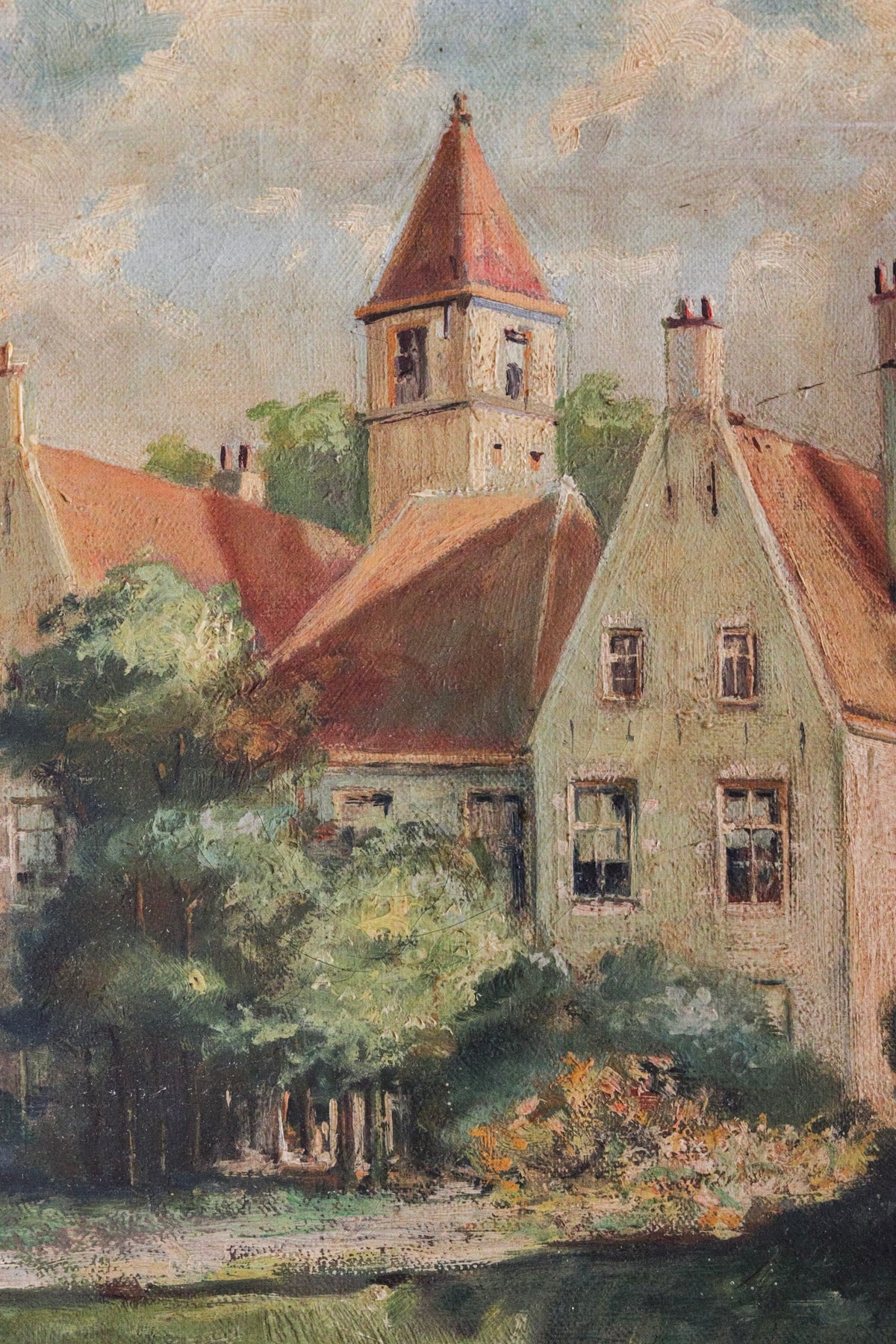 A Holiday in Holland Oil Painting Dated 1951