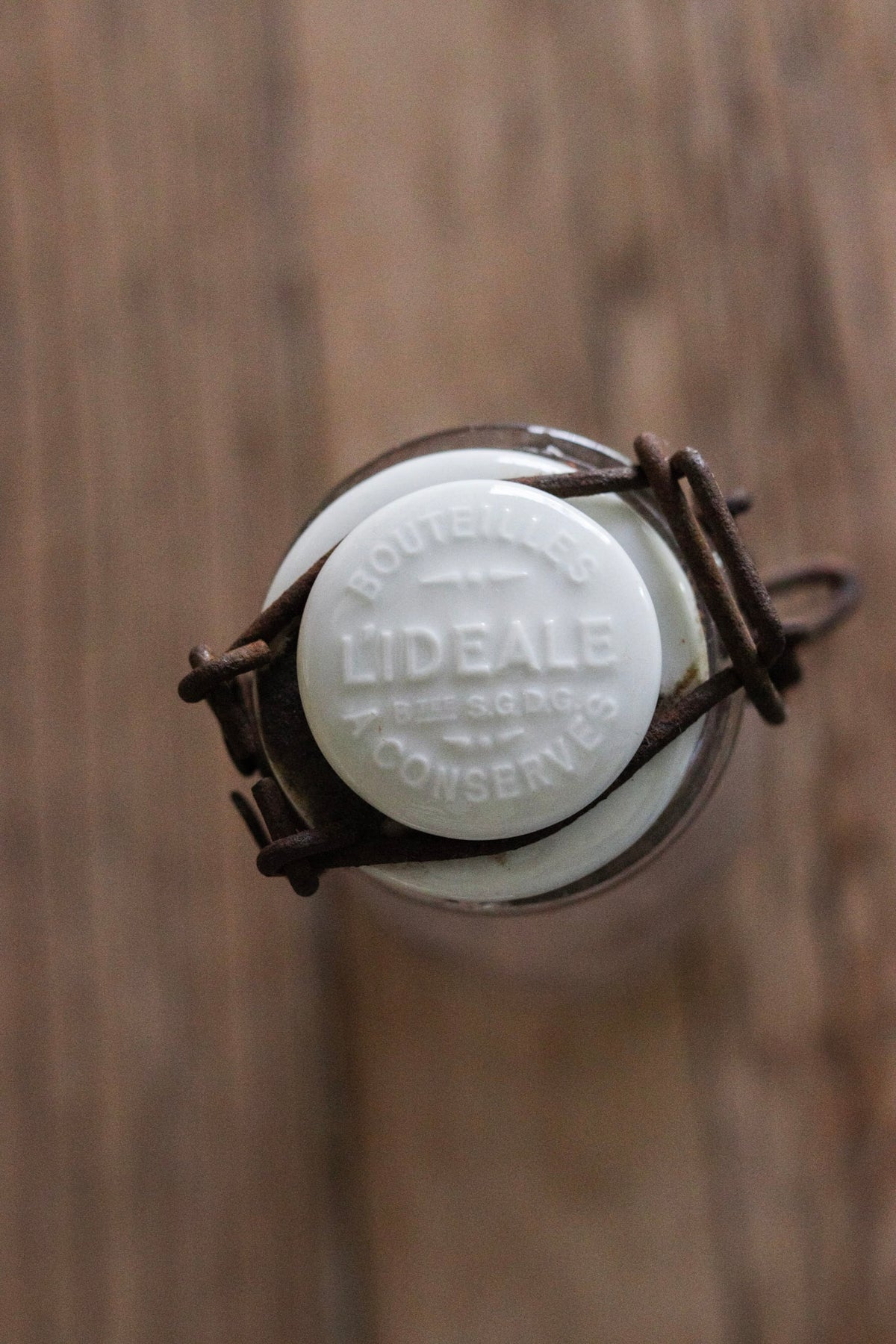 Petite French Bottle with Porcelain Top
