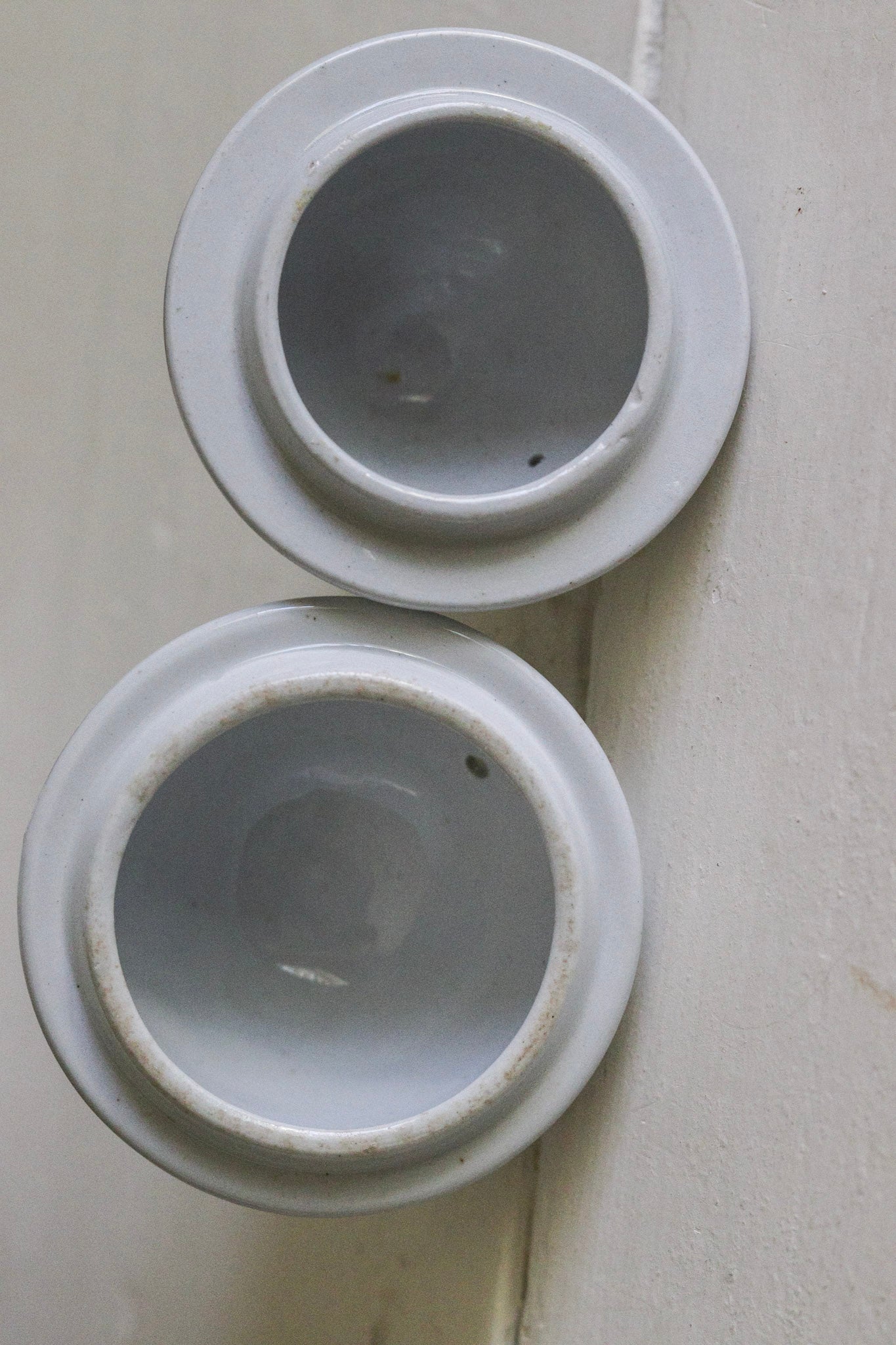 Pair of Ironstone Sugar Pot Lids