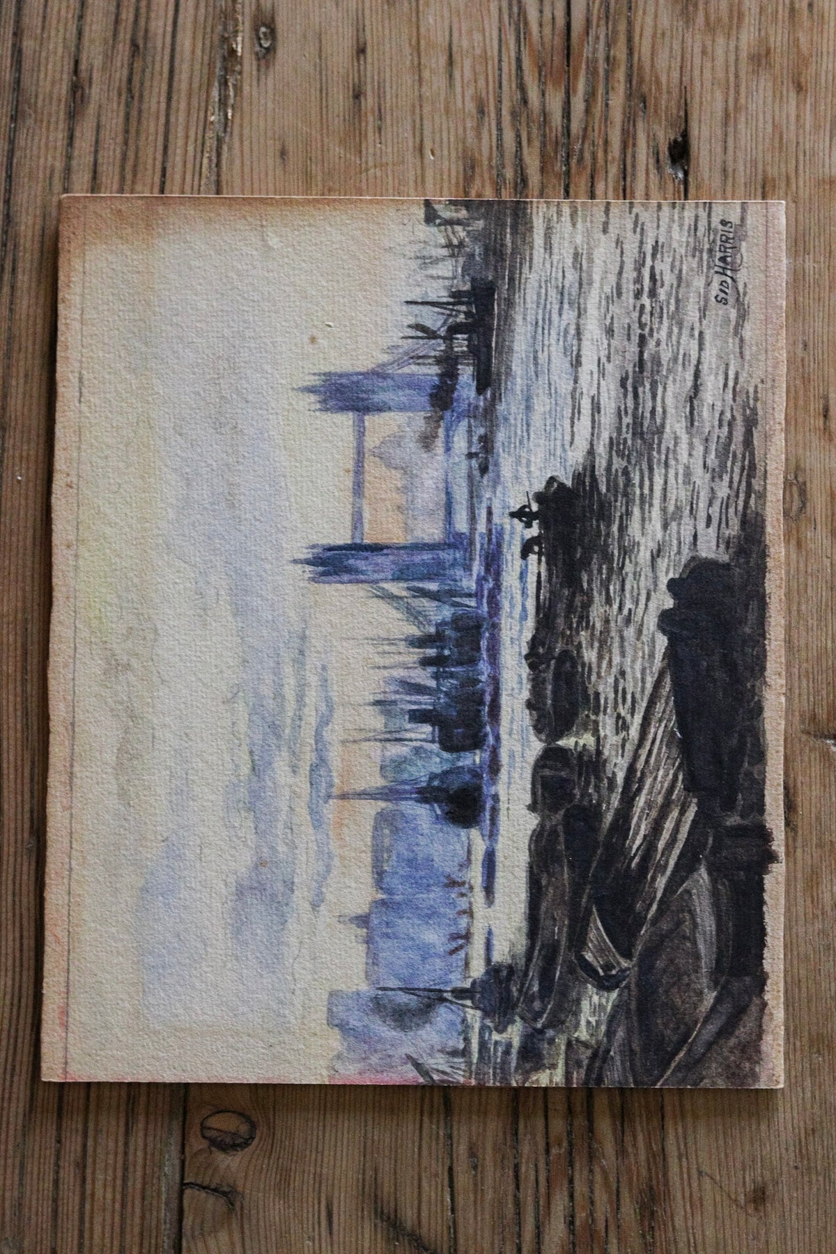 Tower Bridge at Dusk Watercolor Painting