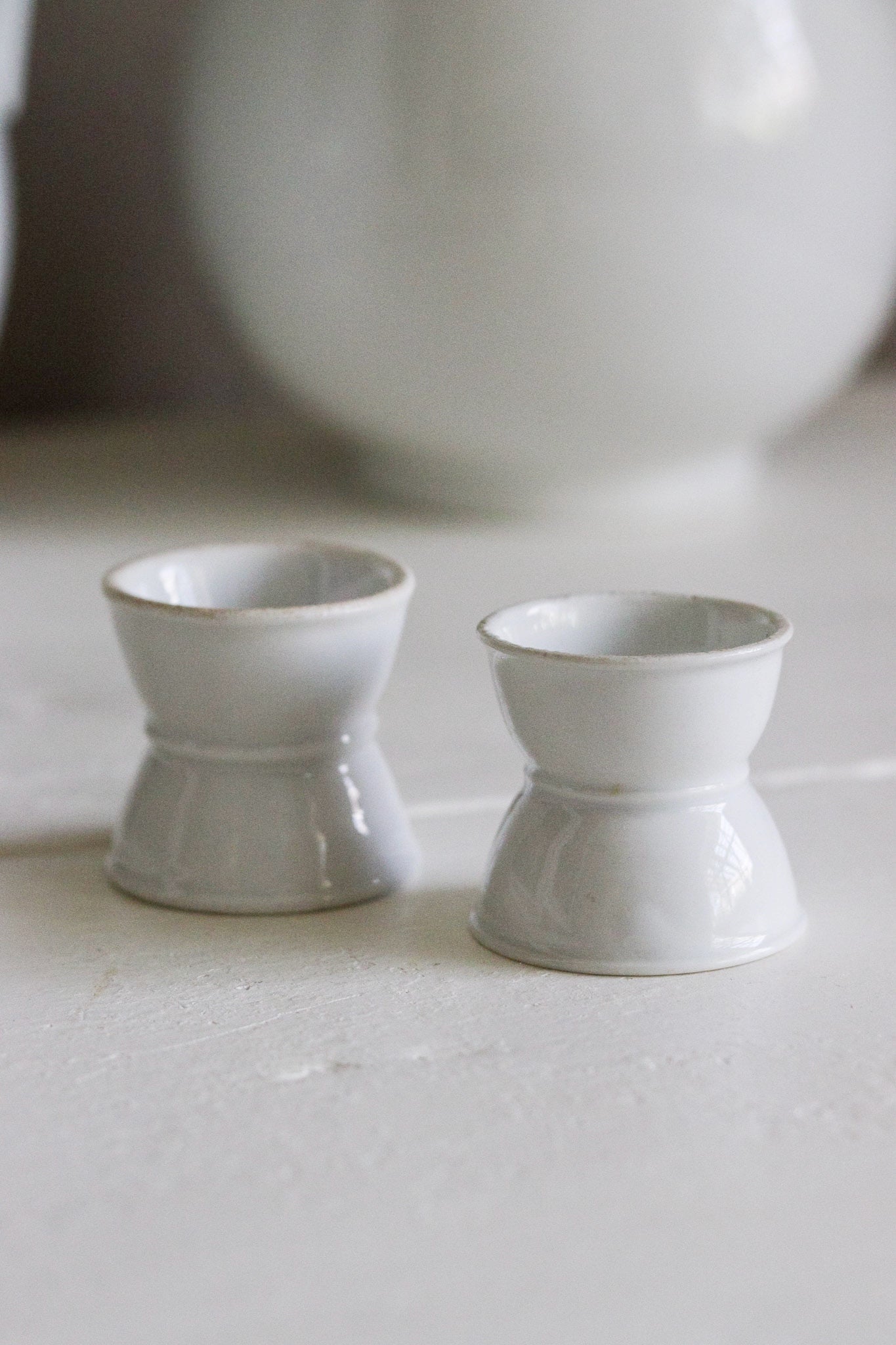Pair of Vintage French Porcelain Egg Cups