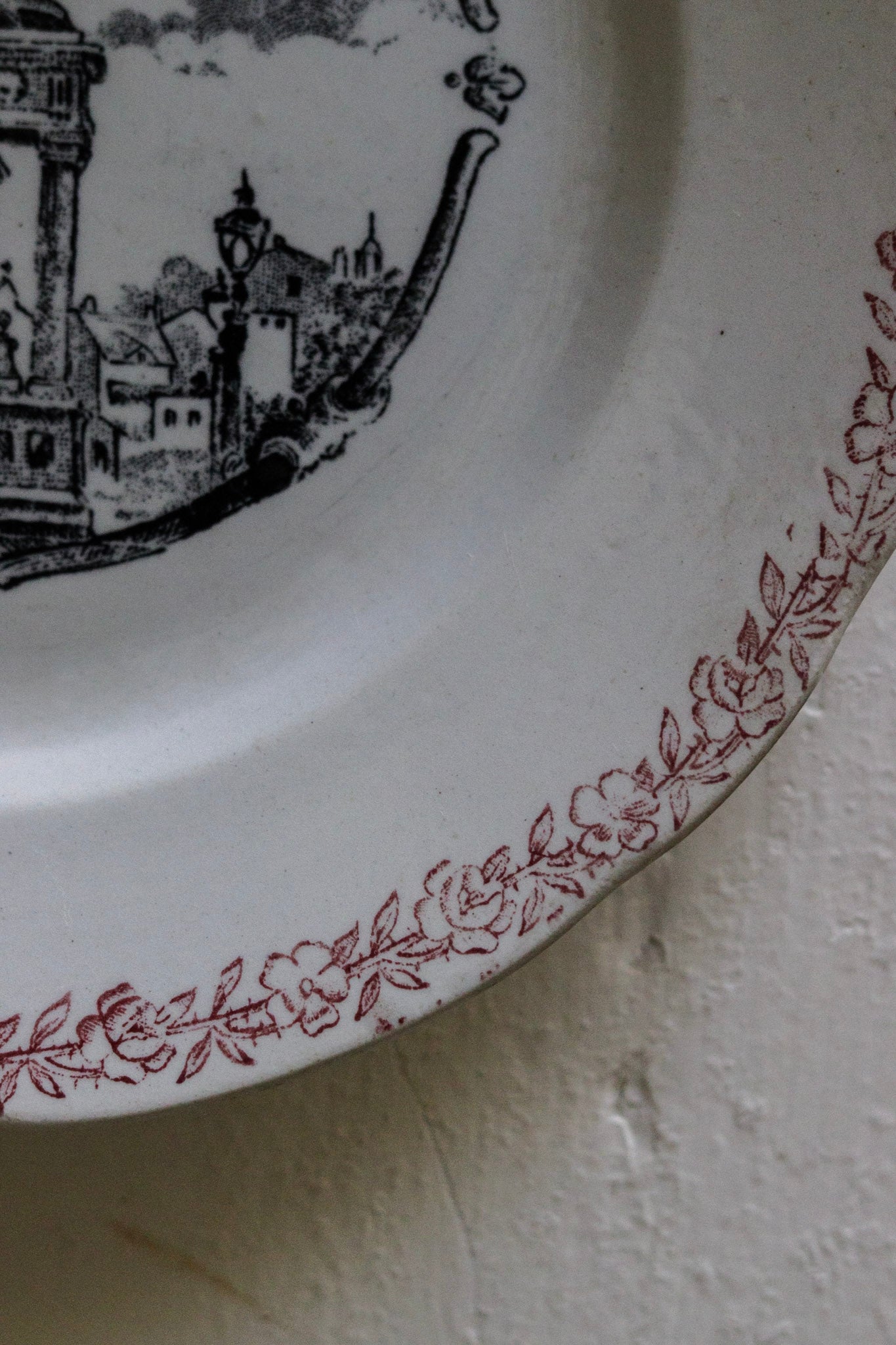 Antique French Transferware Plate  - Clermont-Ferrand