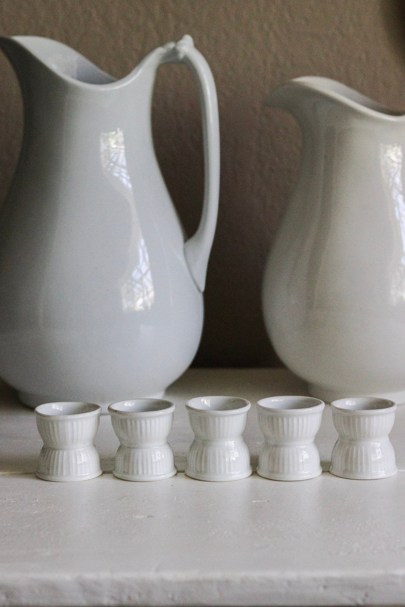 Vintage French Egg Cups - Set of Five