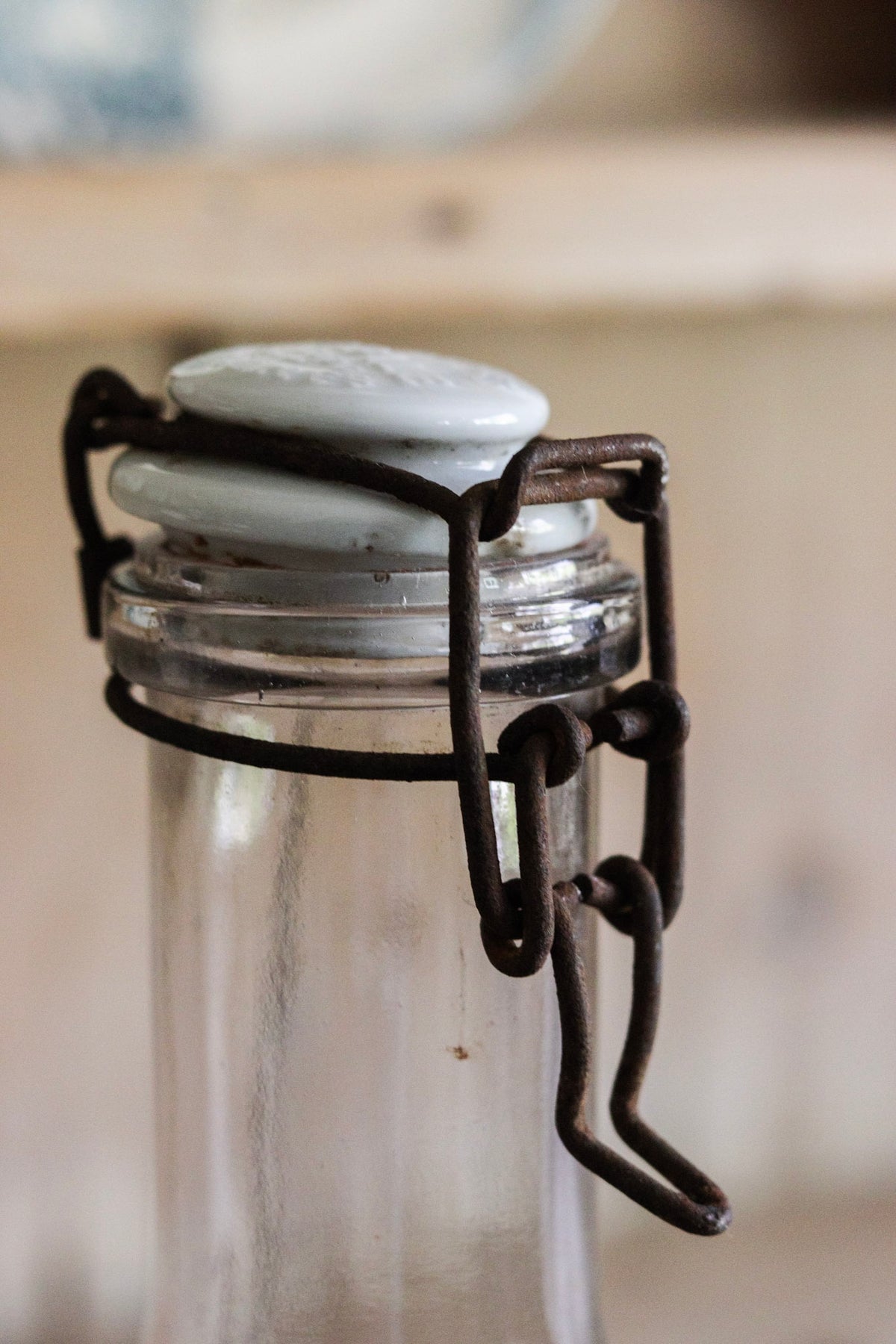 Petite French Bottle with Porcelain Top
