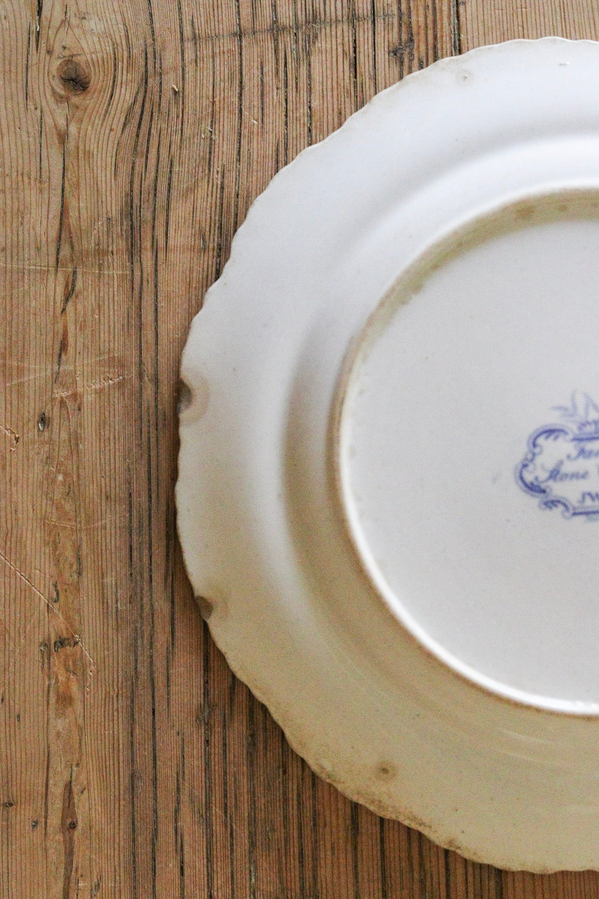 Antique English Staple Repaired Plate