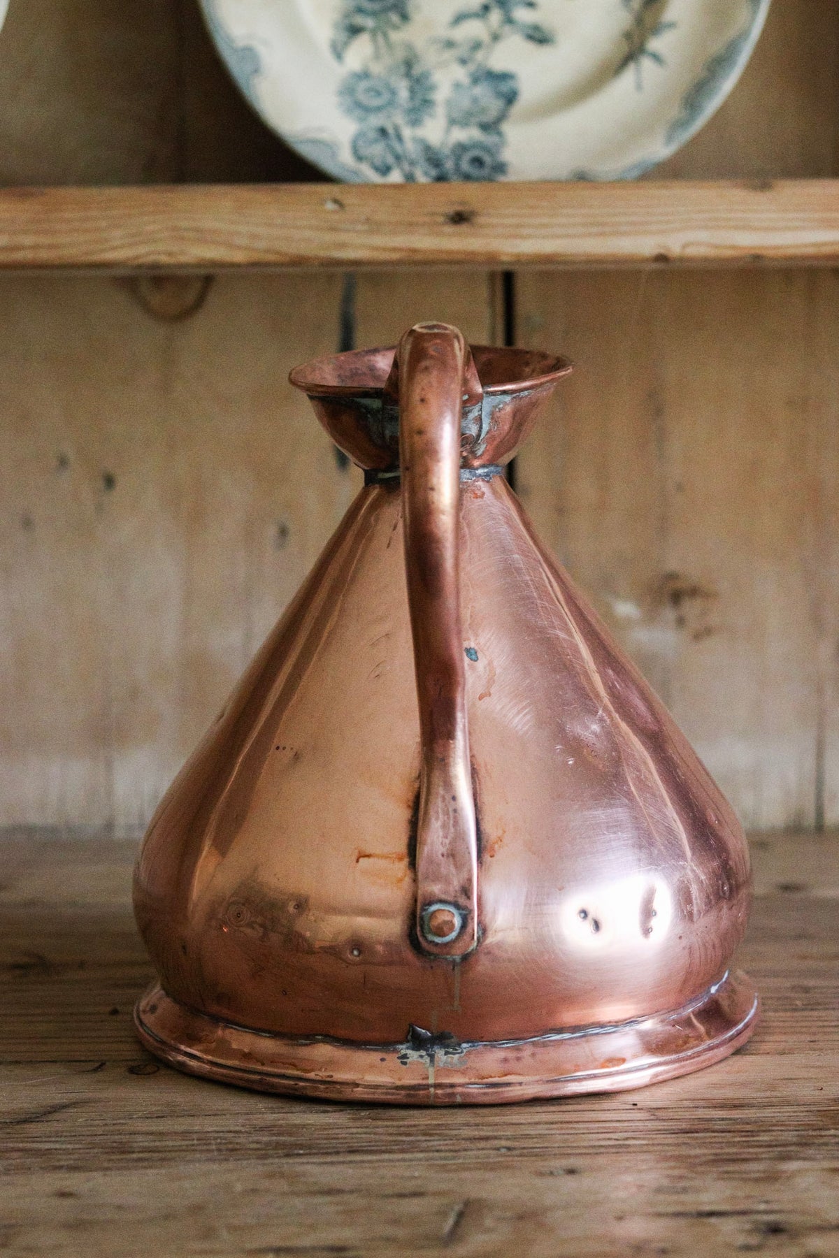Antique English Copper Half Gallon Measuring Jug
